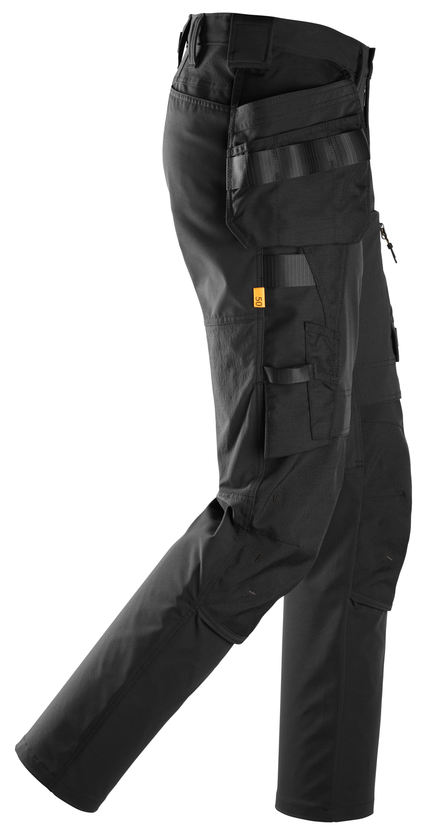 Housut stretch riipputaskuilla Snickers 6218-0404 musta koko 44