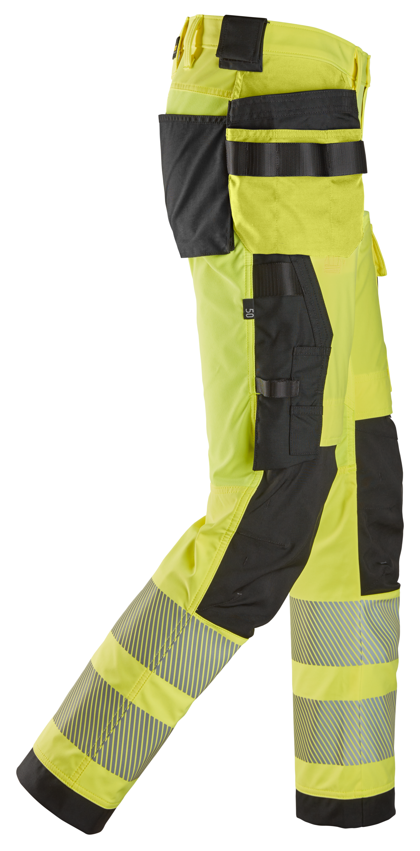 Housut Snickers Hi-Vis 6232-6604 4-way stretch keltainen-musta