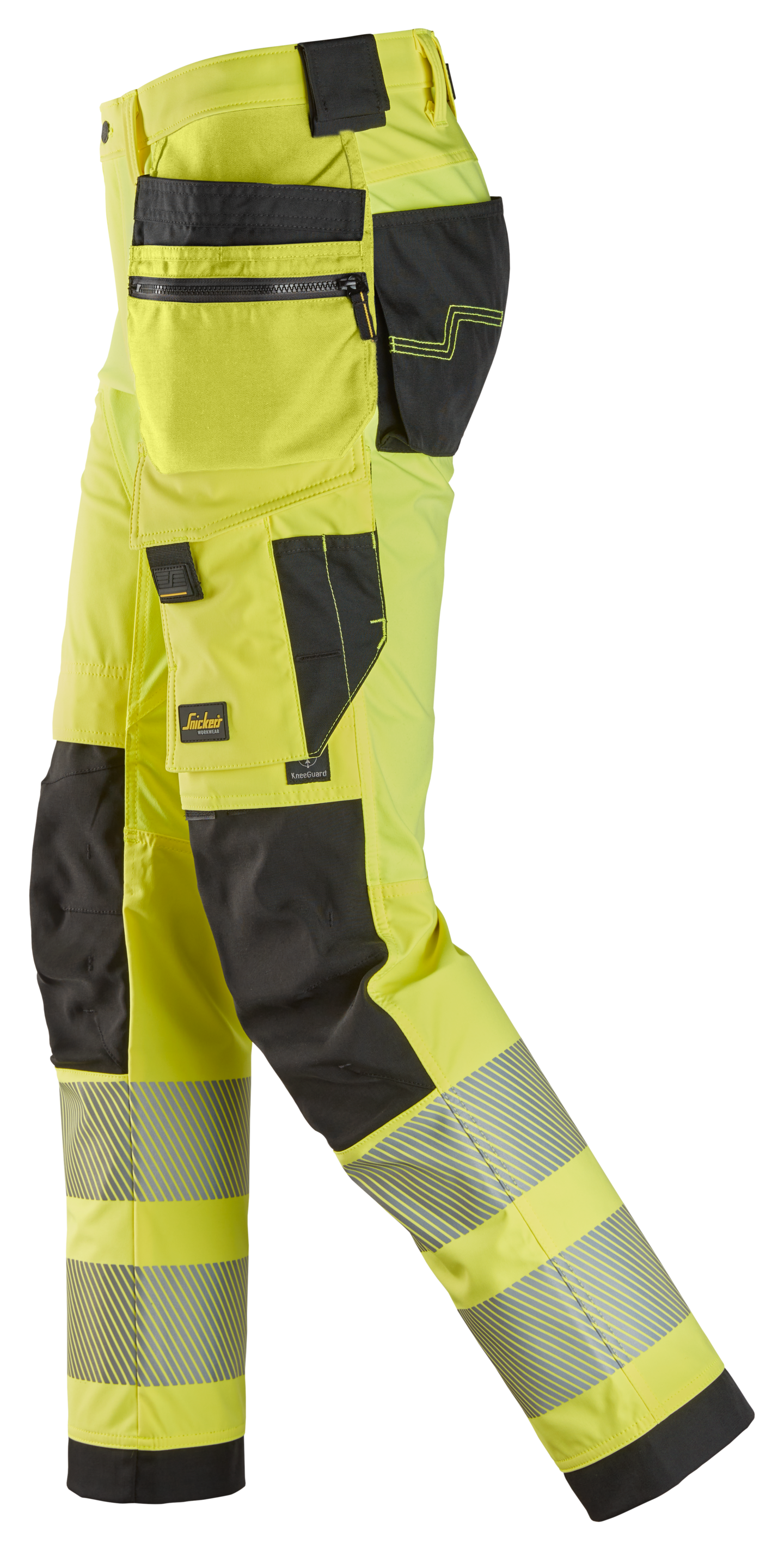 Housut Snickers Hi-Vis 6232-6604 4-way stretch keltainen-musta