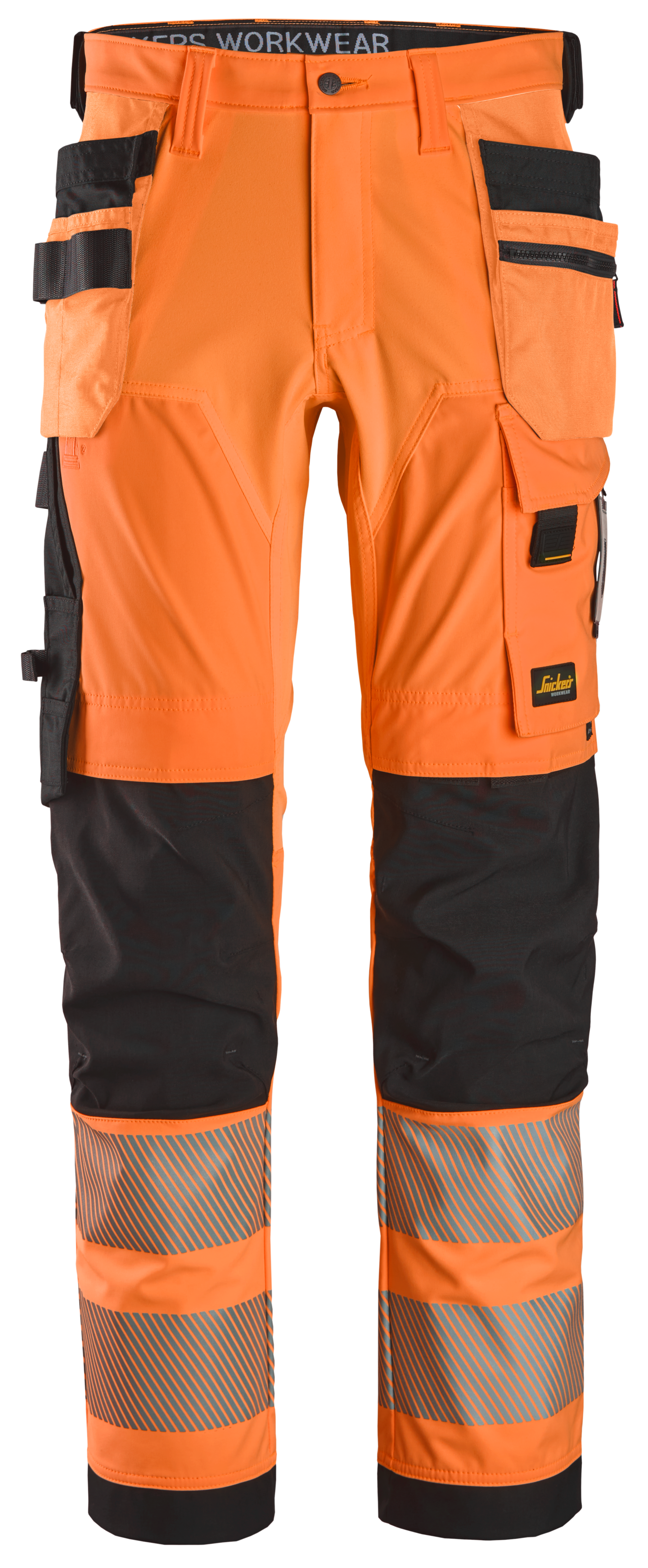 Housut Snickers Hi-Vis 6232-5504 4-way stretch oranssi-musta