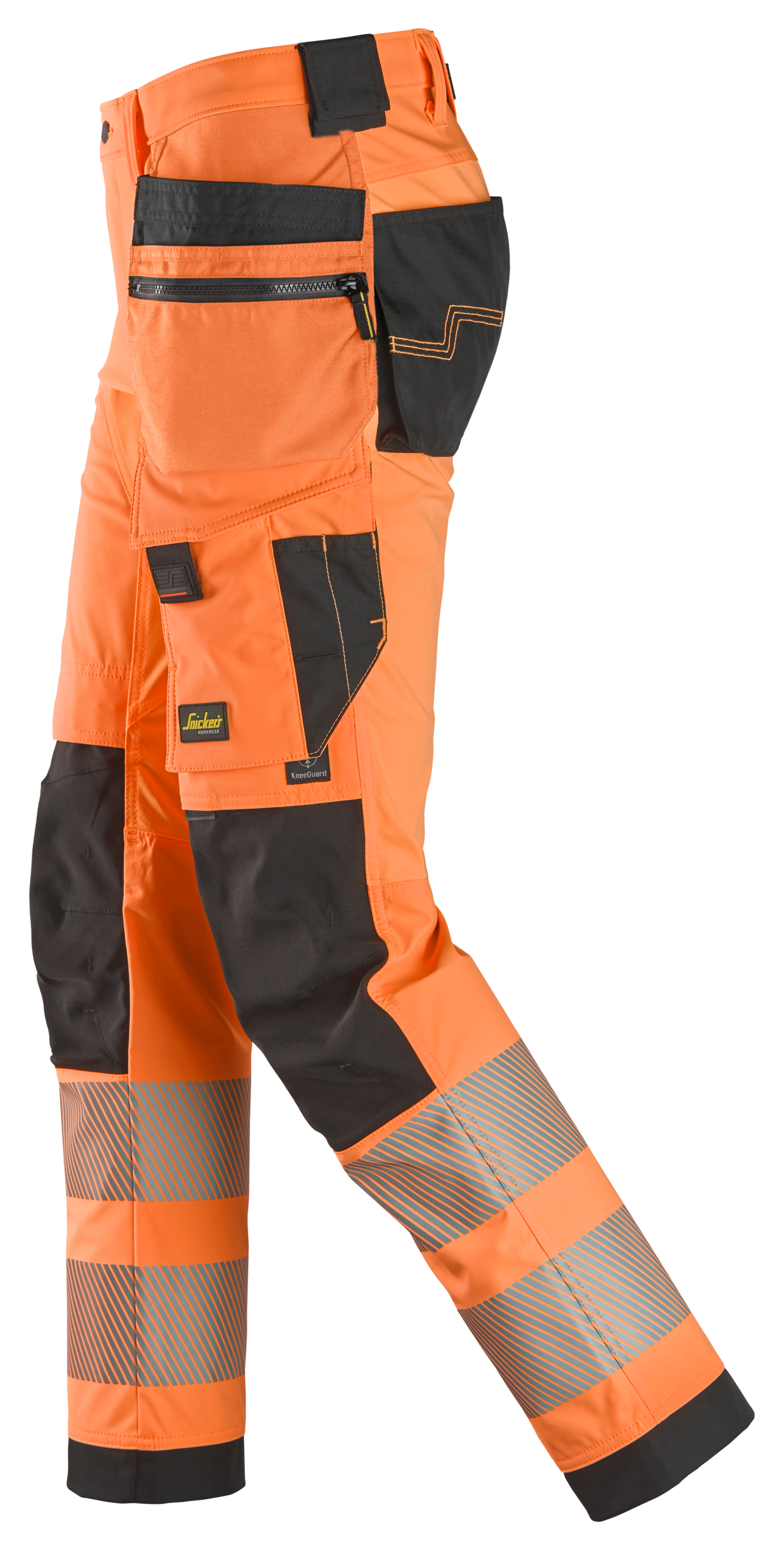 Housut Snickers Hi-Vis 6232-5504 4-way stretch oranssi-musta