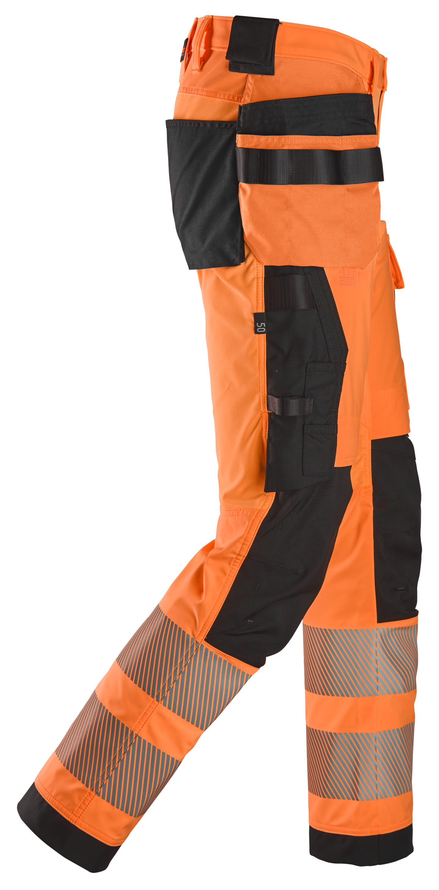 Housut Snickers Hi-Vis 6232-5504 4-way stretch oranssi-musta
