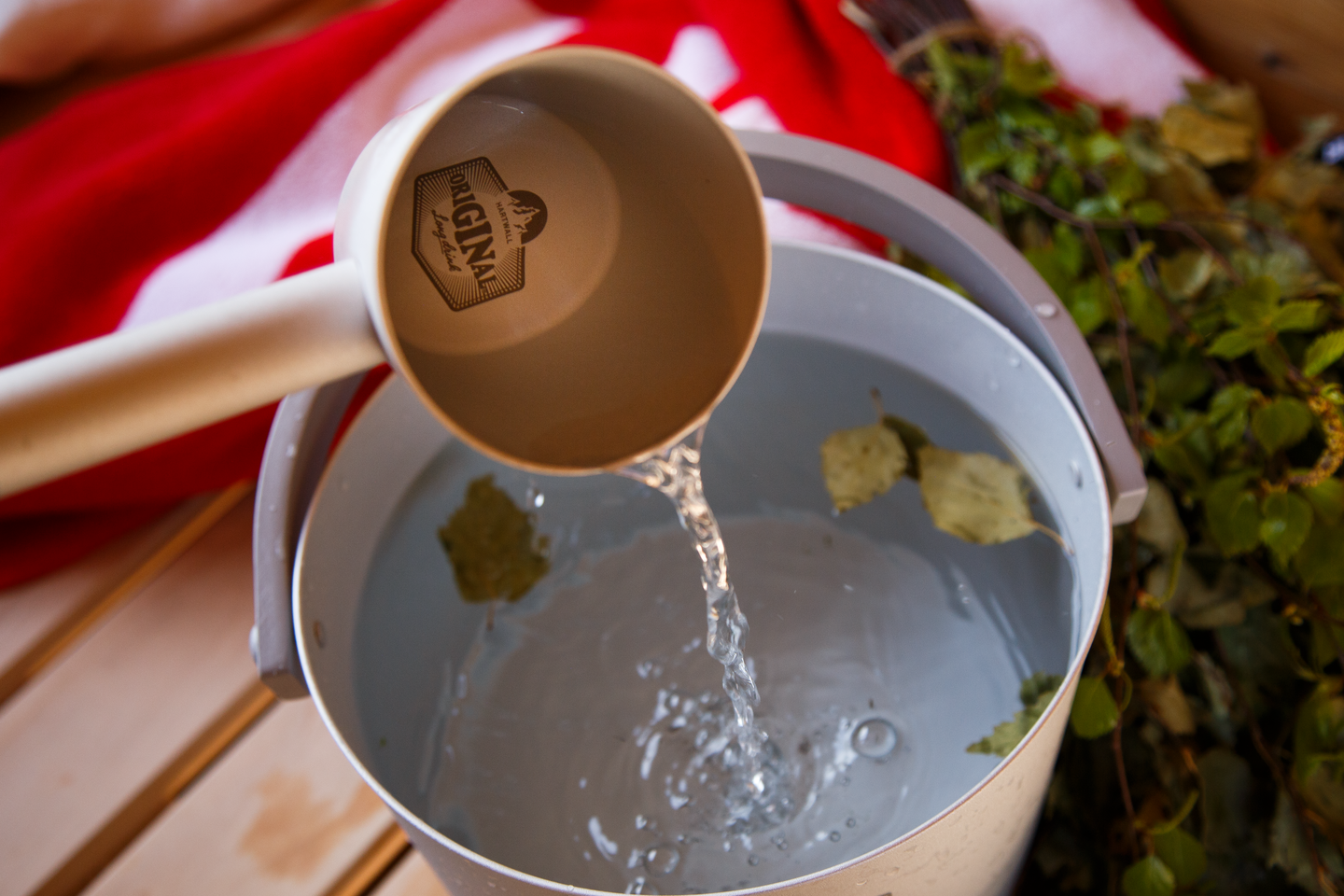 Kiulu ja kauha Harvia x Original Long Drink alumiini harmaa