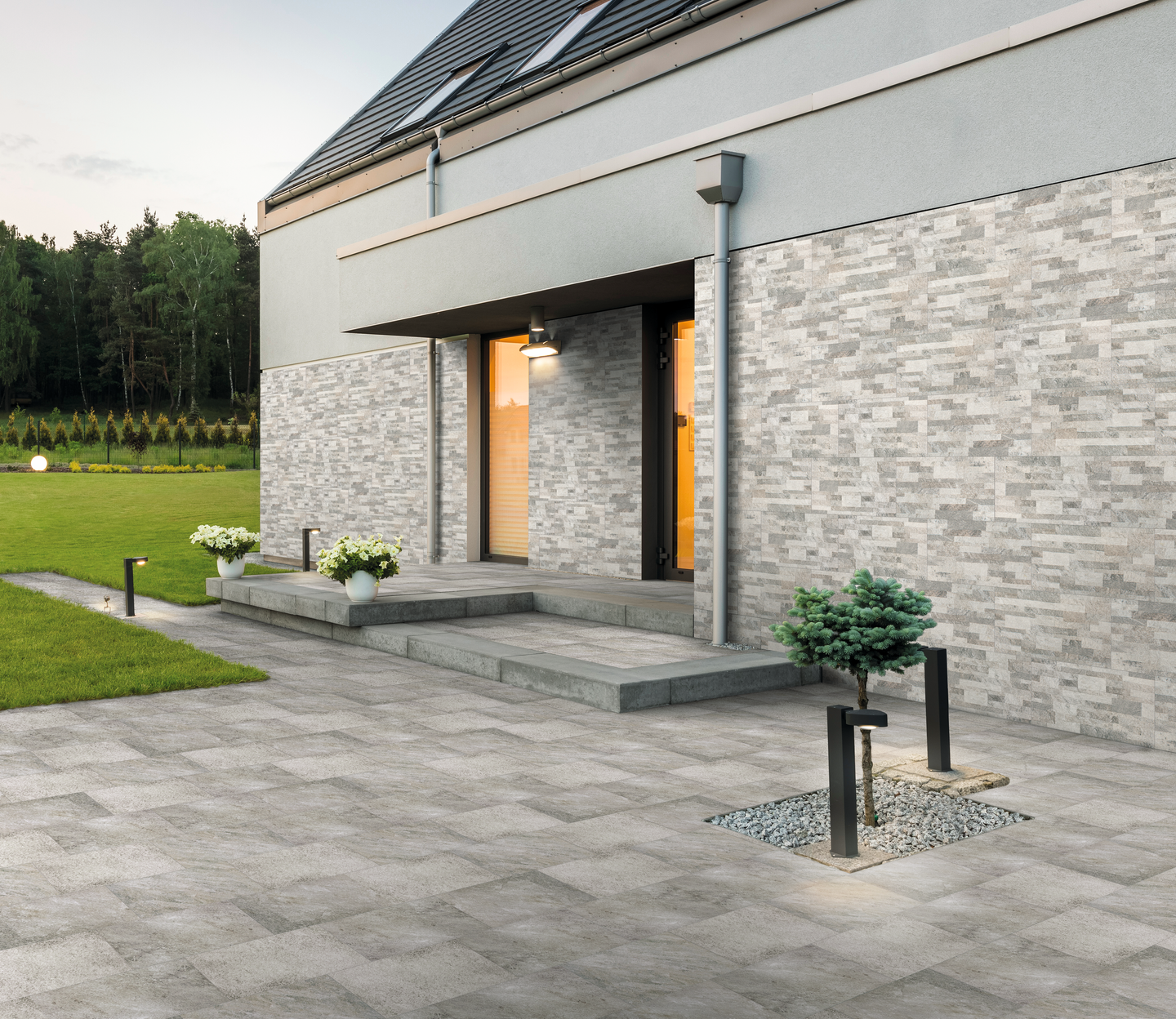 Lattialaatta Cello Roccia 30,5x61 harmaa 1,49m²