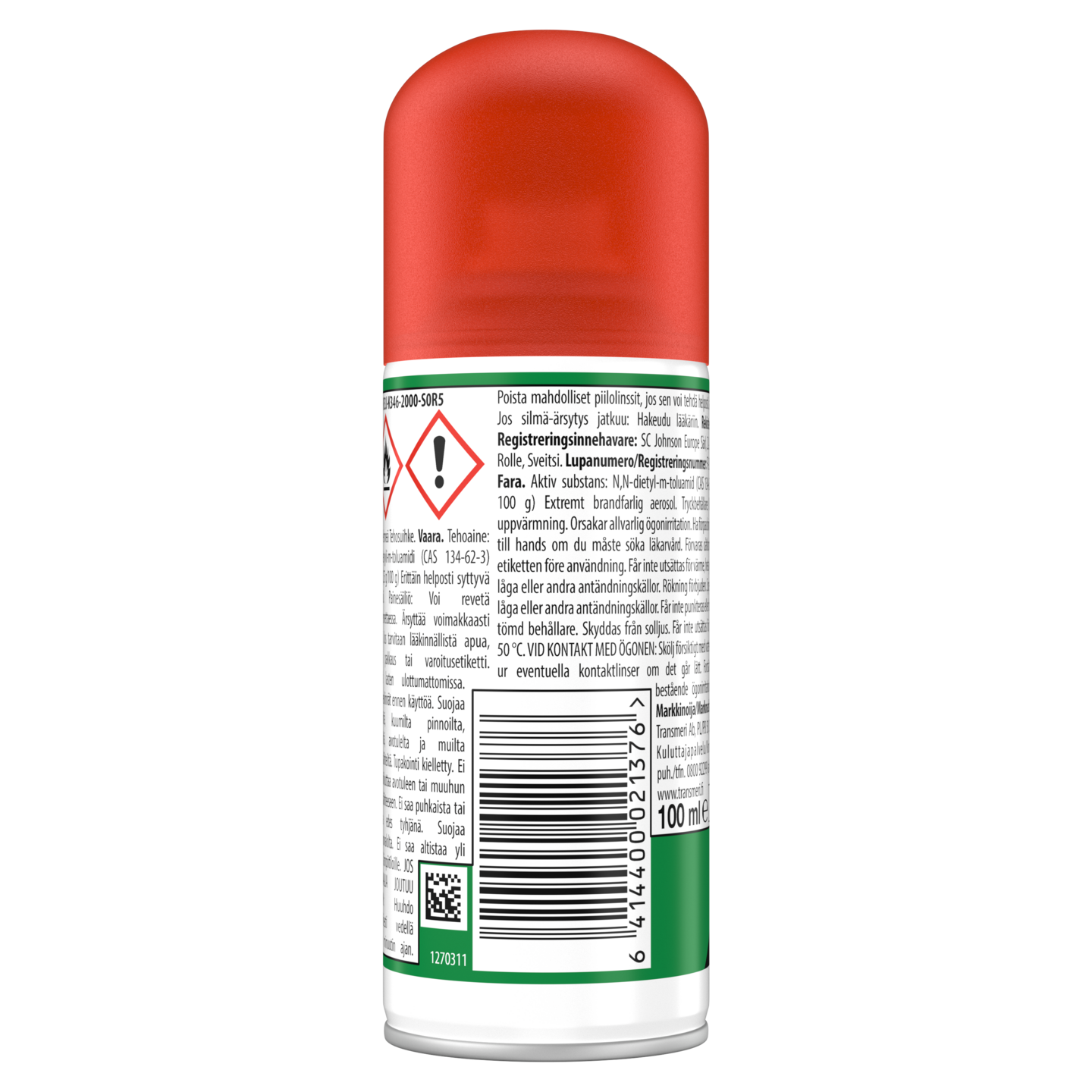 Tehosuihke OFF pehmeä 100ml hyttyskarkote