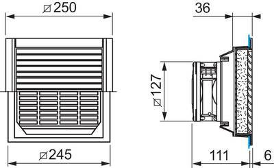 Tuuletin Schneider Electric suodatintuuletin 165m3/h 230v
