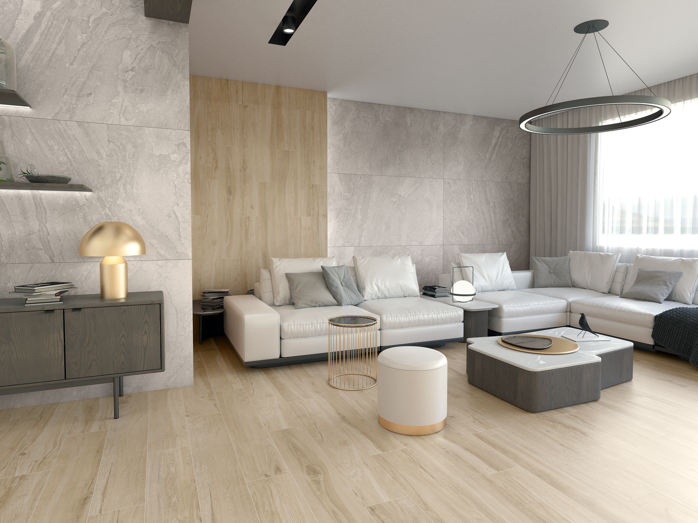 Lattialaatta Cello Cr.Rovere 20x120 hunaja matta RT 1,68m²