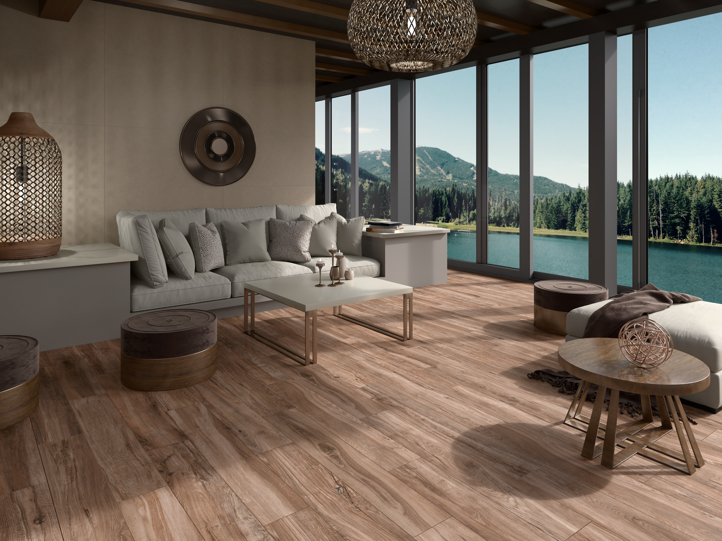 Lattialaatta Cello Cr.Rovere 20x120 ruskea matta RT 1,68m²