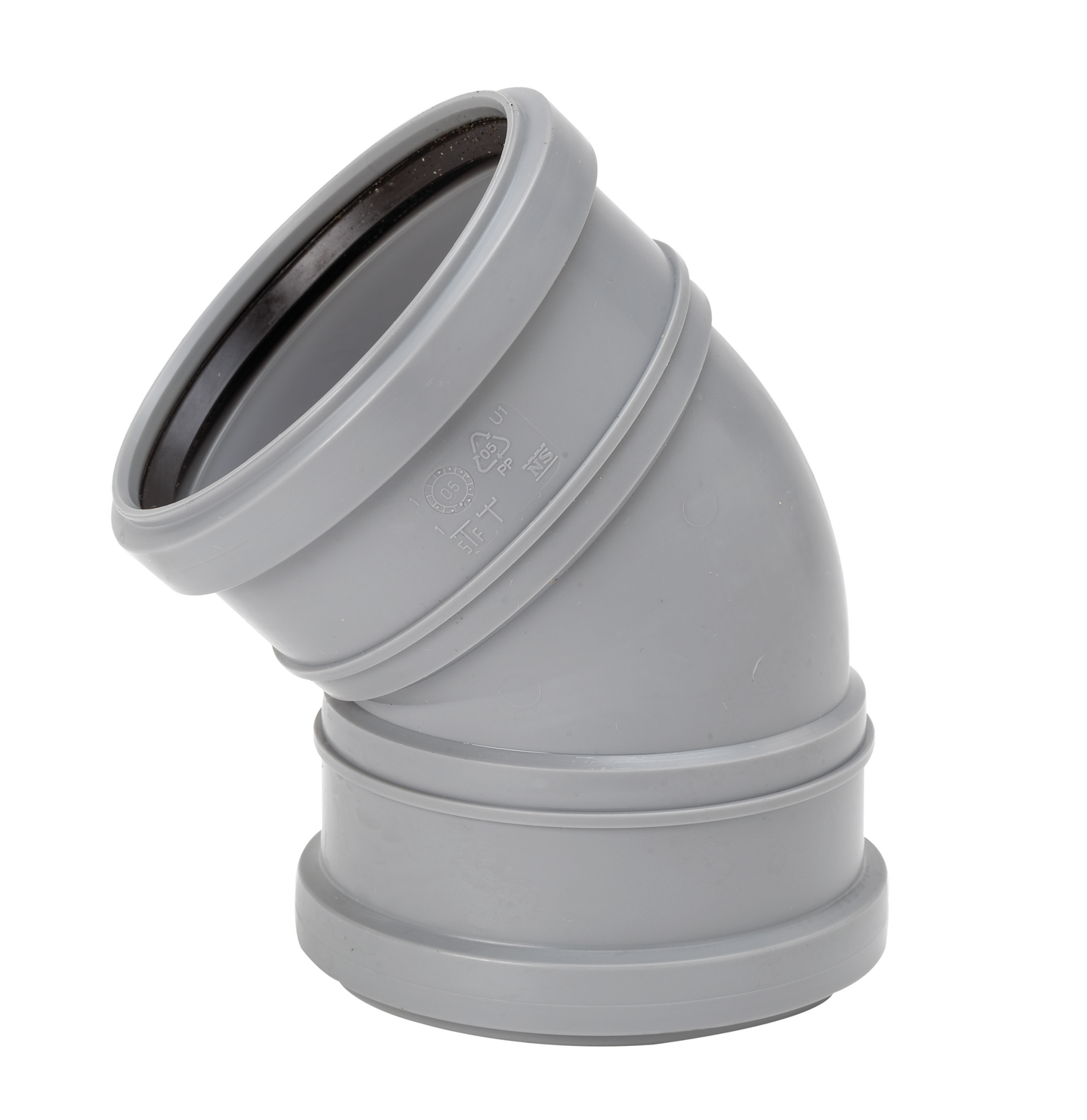 Viemärin muhvikulma Uponor 75x45