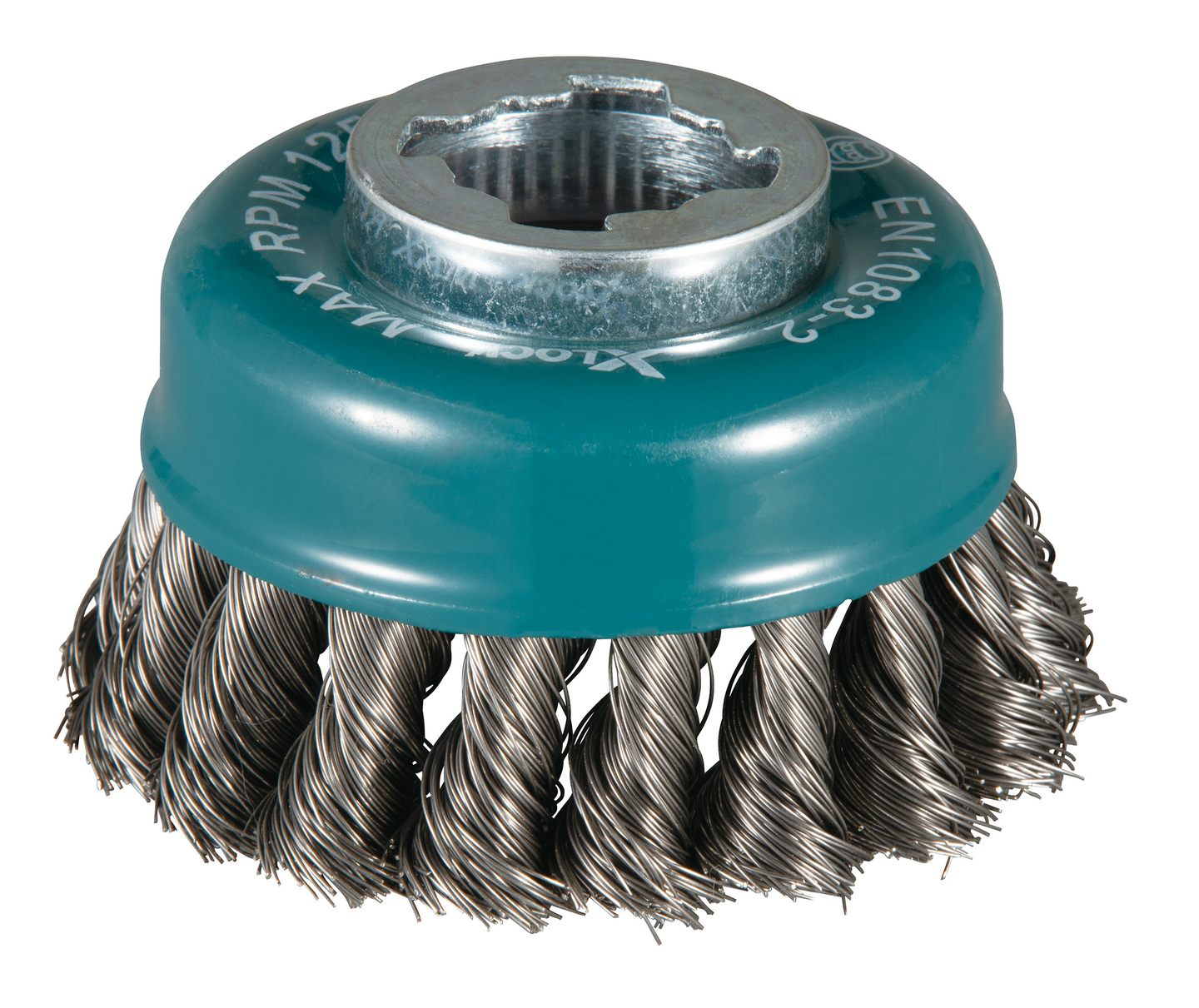 Teräsharja Makita X-Lock 80mm kuppiharja punottu teräs