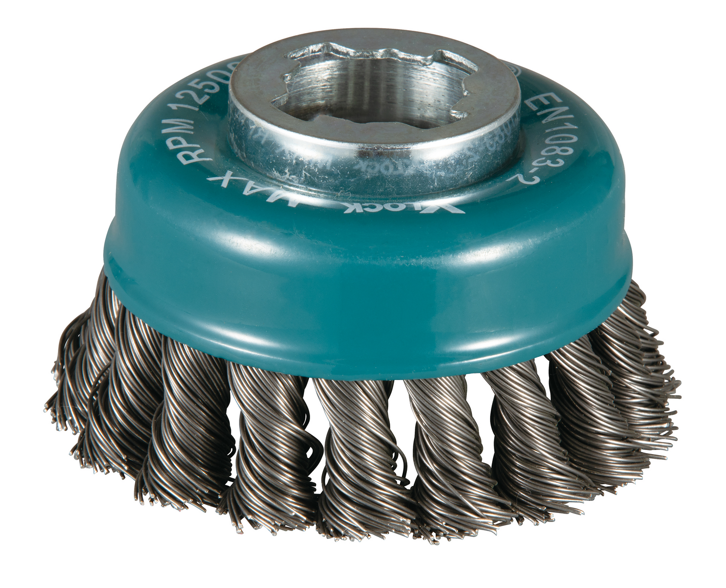 Teräsharja Makita X-Lock 80mm kuppiharja punottu teräs