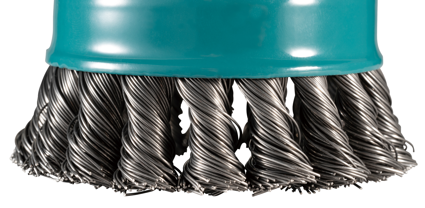 Teräsharja Makita X-Lock 80mm kuppiharja punottu teräs