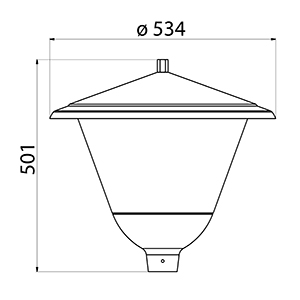 Pylväsvalaisin Ensto Tori To500ledaha led 38w/840 Ac Aha