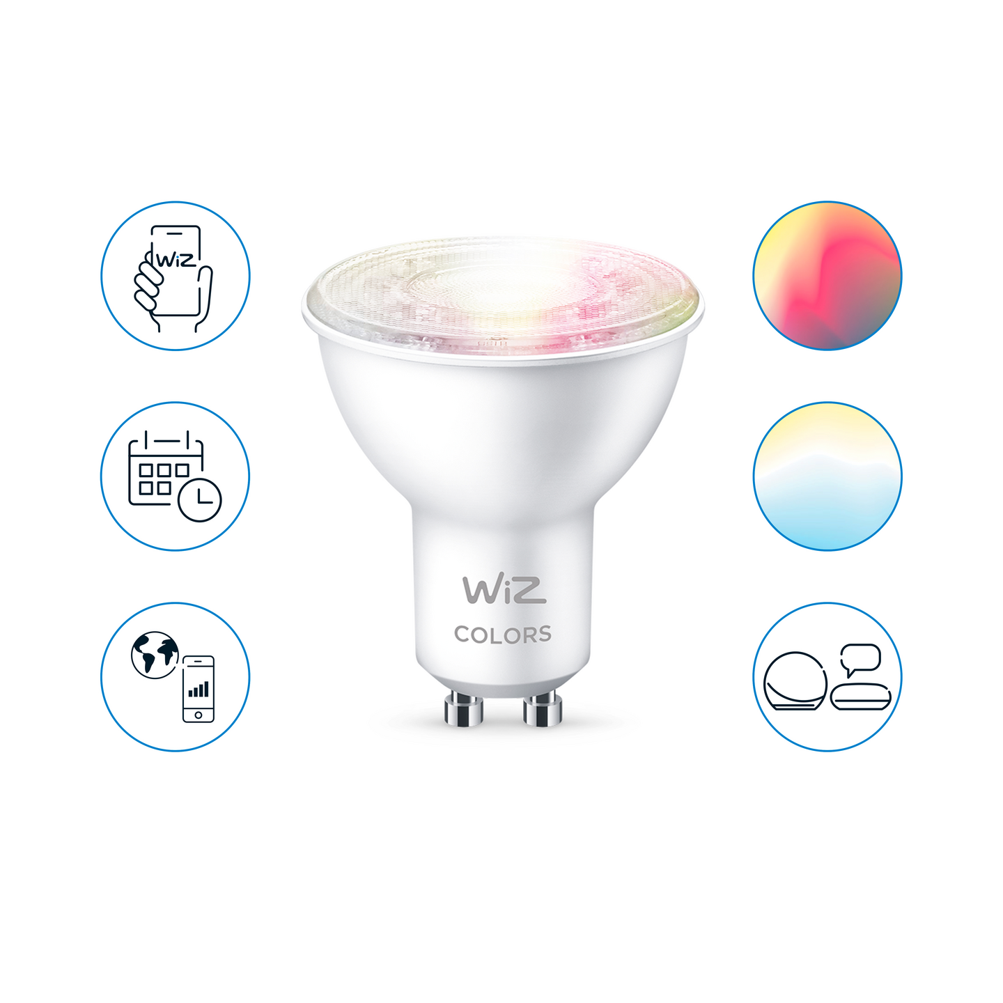 Led-lamppu WiZ WI-FI 4.7W GU10 922-65 RGB COLOR