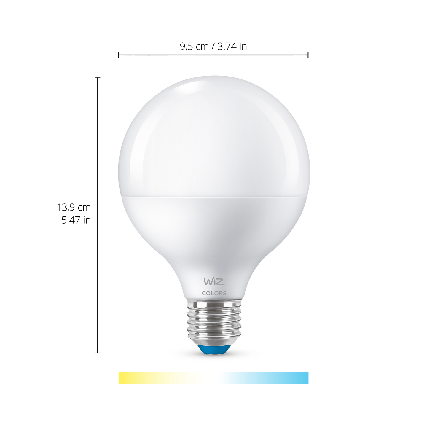 Led-lamppu WiZ WI-FI 11W E27 G95 927-65 TUNABLE WHITE