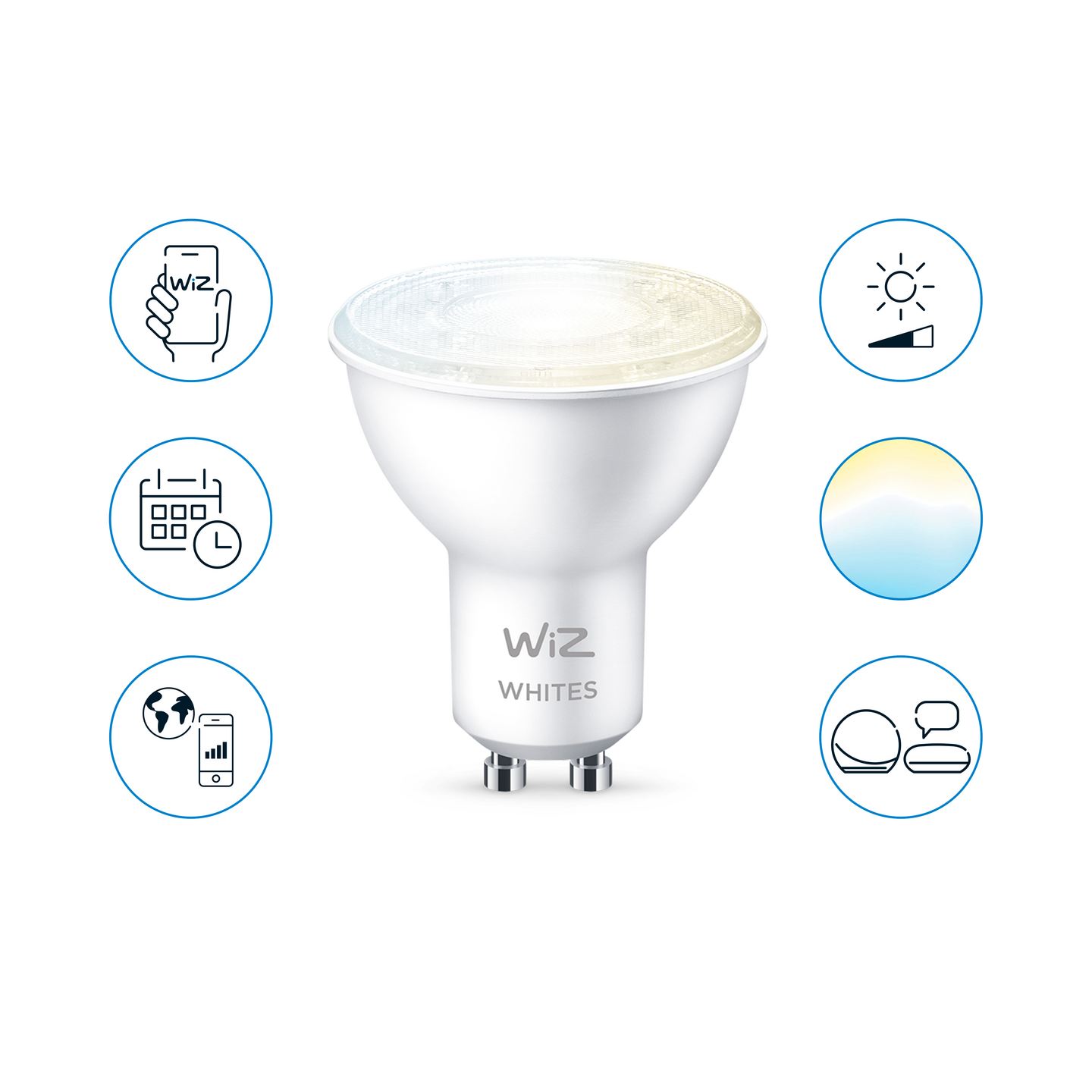 Led-lamppu WiZ WI-FI 4.7W GU10 927-65 TUNABLE WHITE