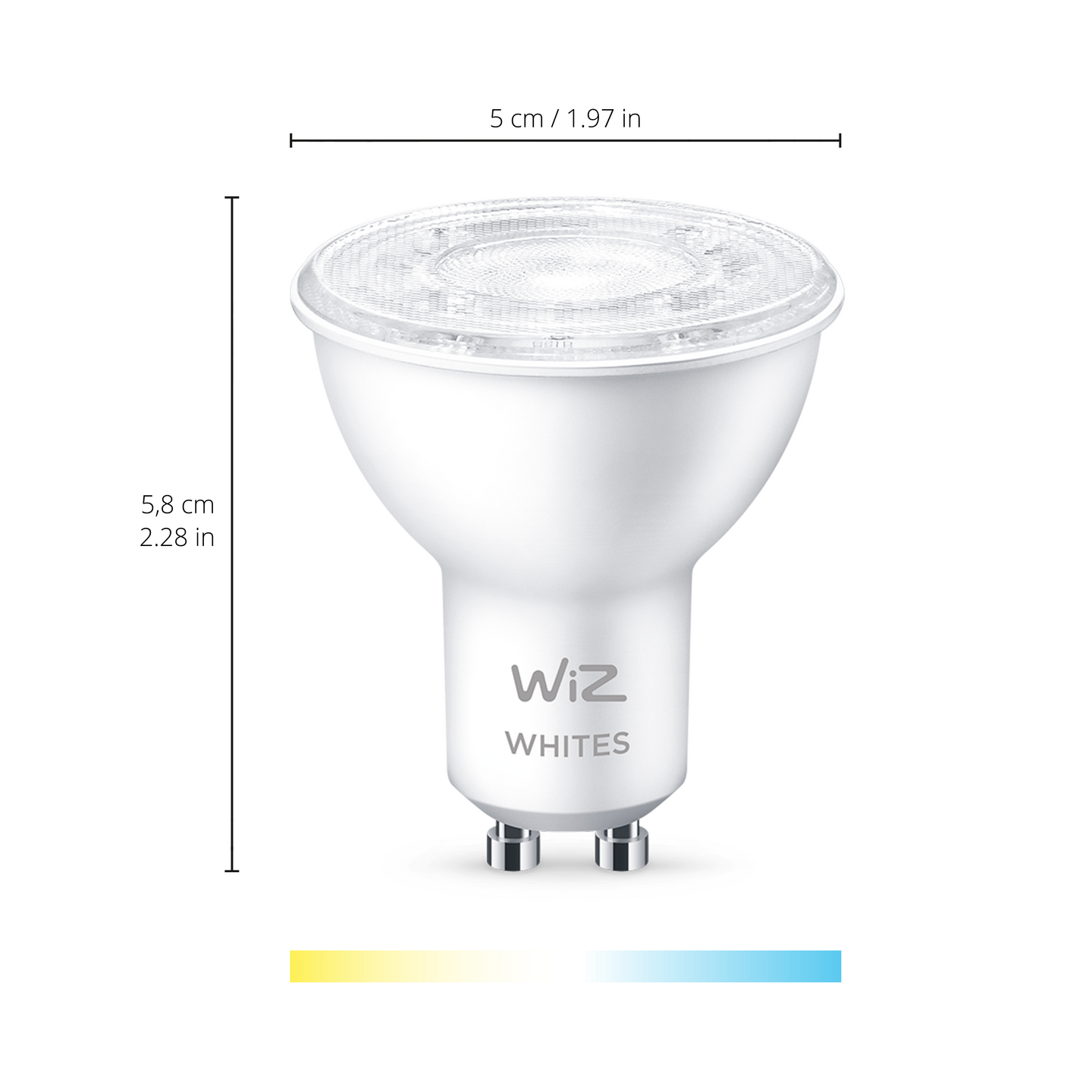 Led-lamppu WiZ WI-FI 4.7W GU10 927-65 TUNABLE WHITE
