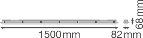 Teollisuusvalaisin LEDVANCE suljettu Damp Proof IP65 1500 46W/840 6400lm