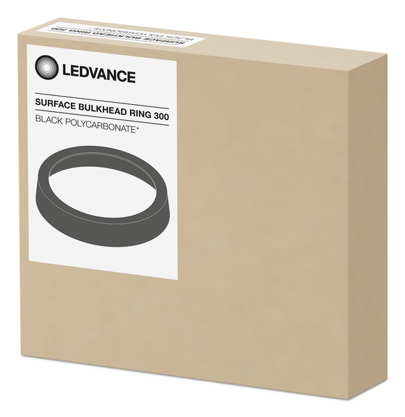 Mekaaninen lisätarvike LEDVANCE Bulkhead Sf Blkh Ring 300 Bk