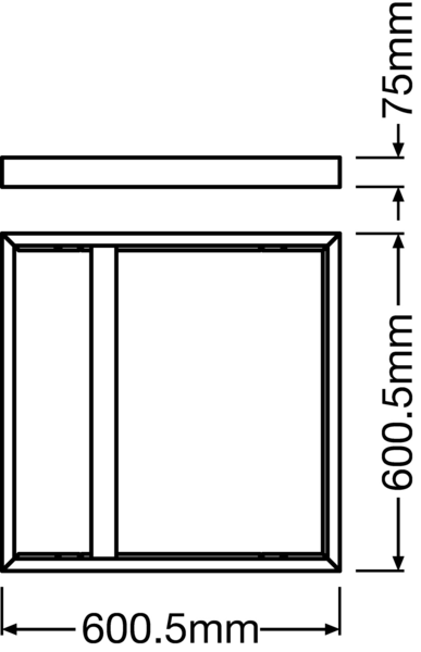 Mekaaninen lisätarvike LEDVANCE Panel Pfm Pl 600 Surface Mount Kit
