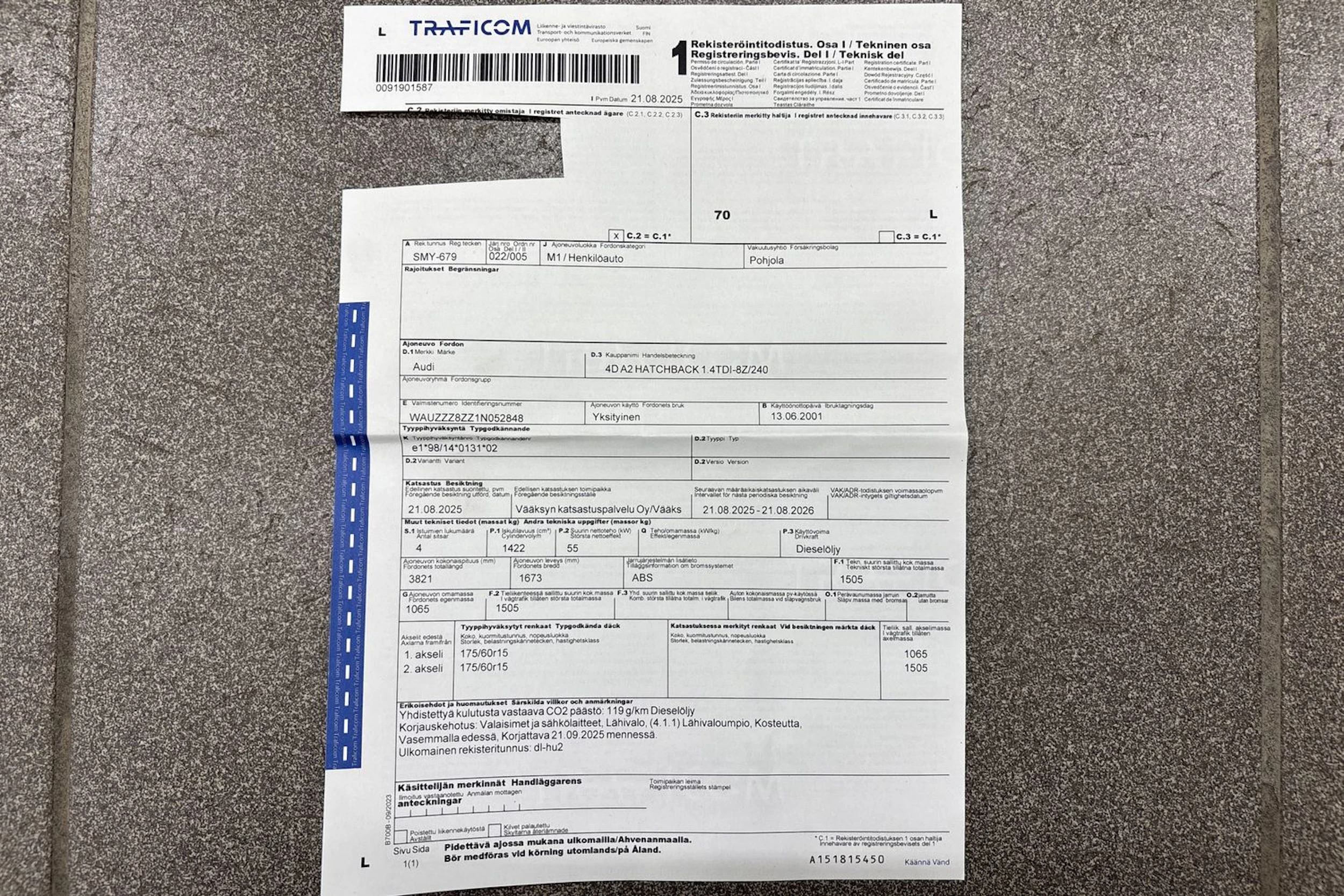 Audi A2 2001 kuva 20.