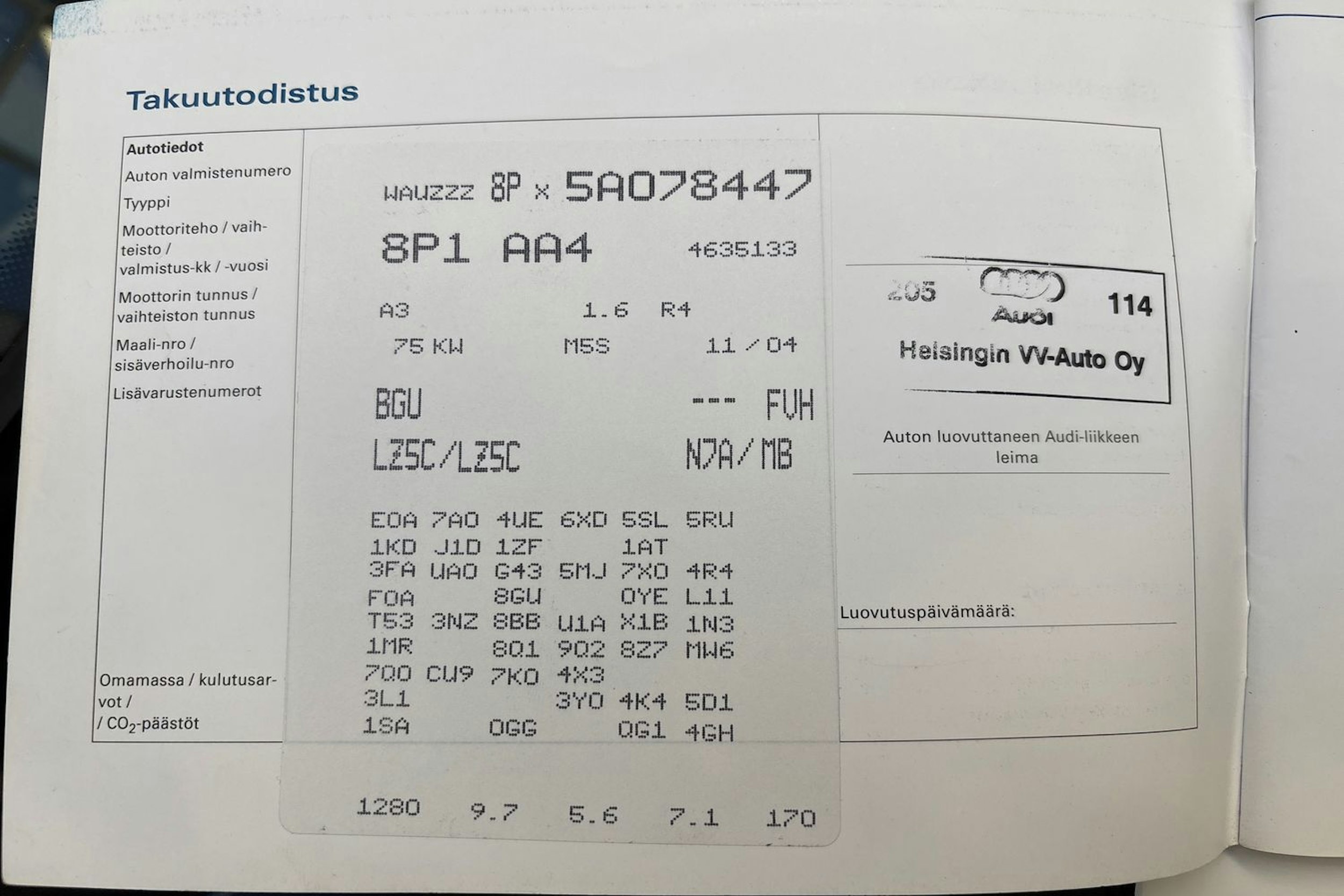 sininen Audi A3 2005 kuva 37.
