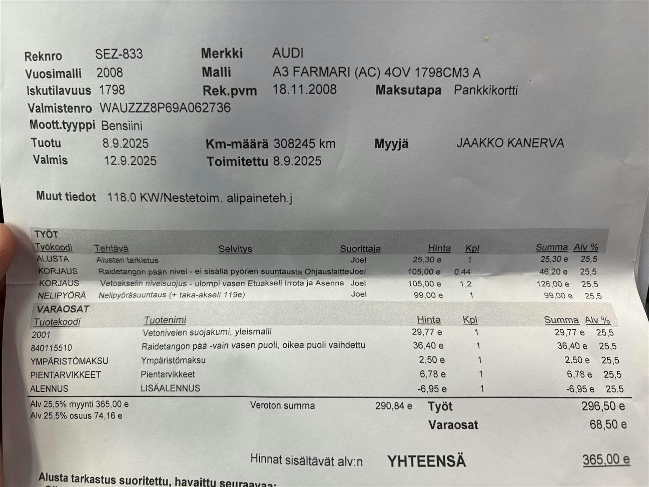 Punainen Audi A3 2009 kuva 32.