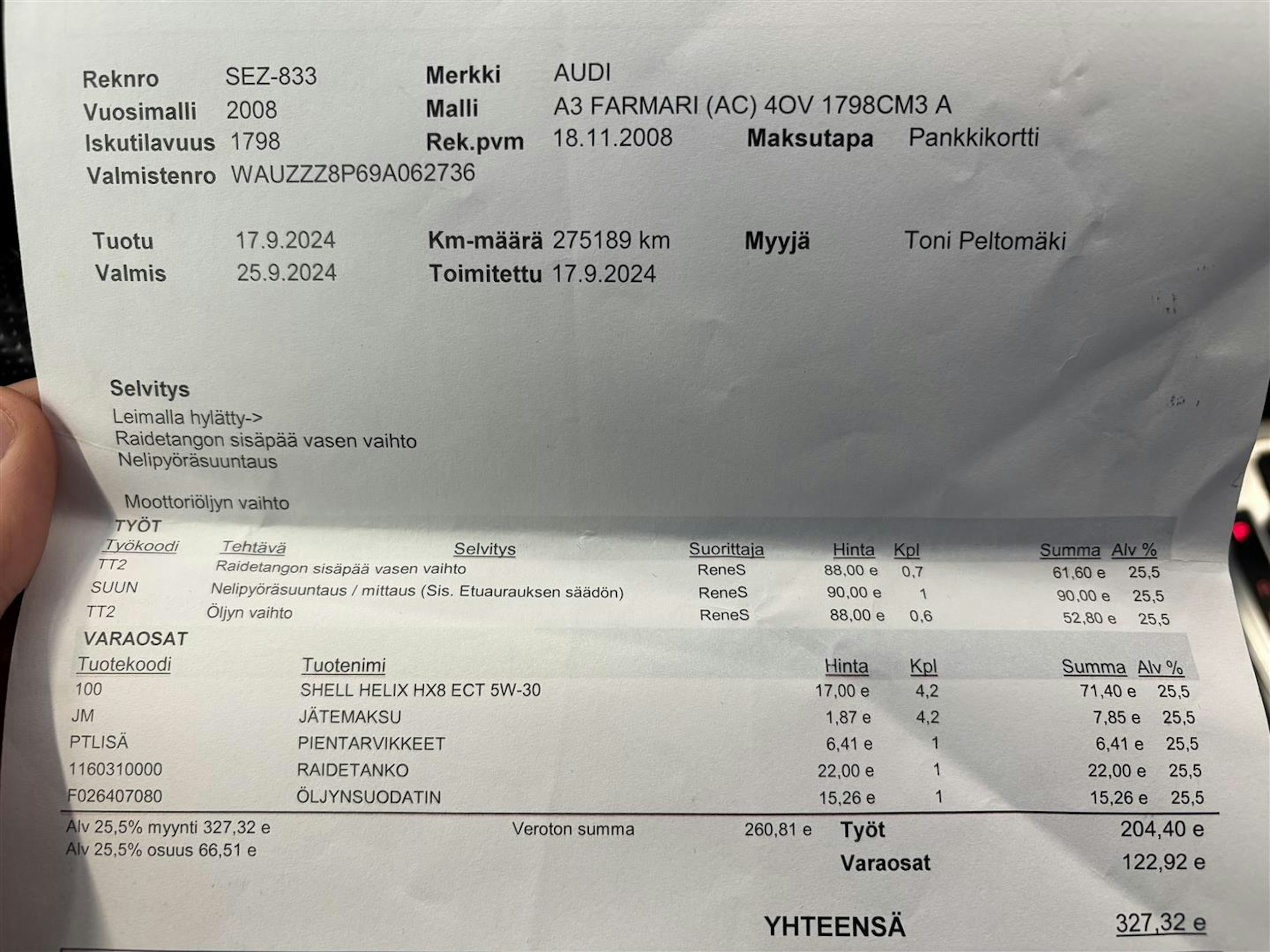 Punainen Audi A3 2009 kuva 33.