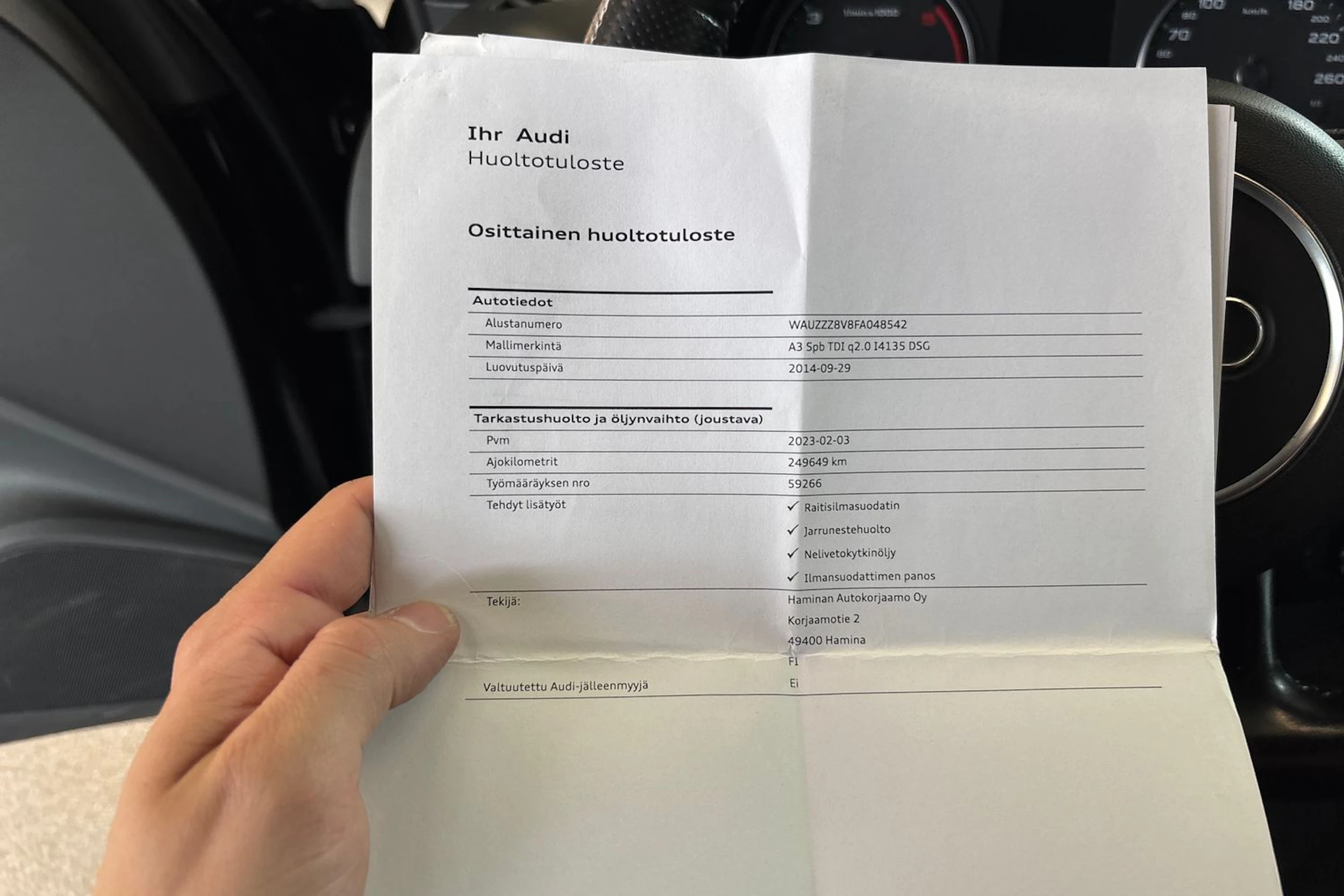 Musta Audi A3 2014 kuva 22.