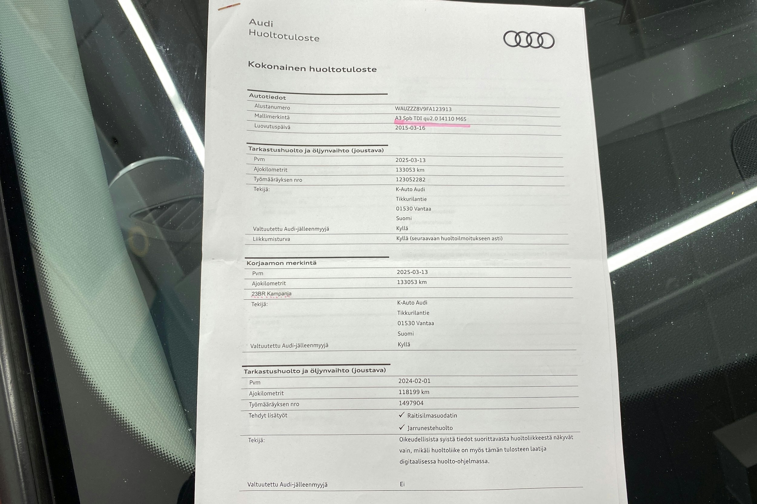 punainen Audi A3 2015 kuva 28.