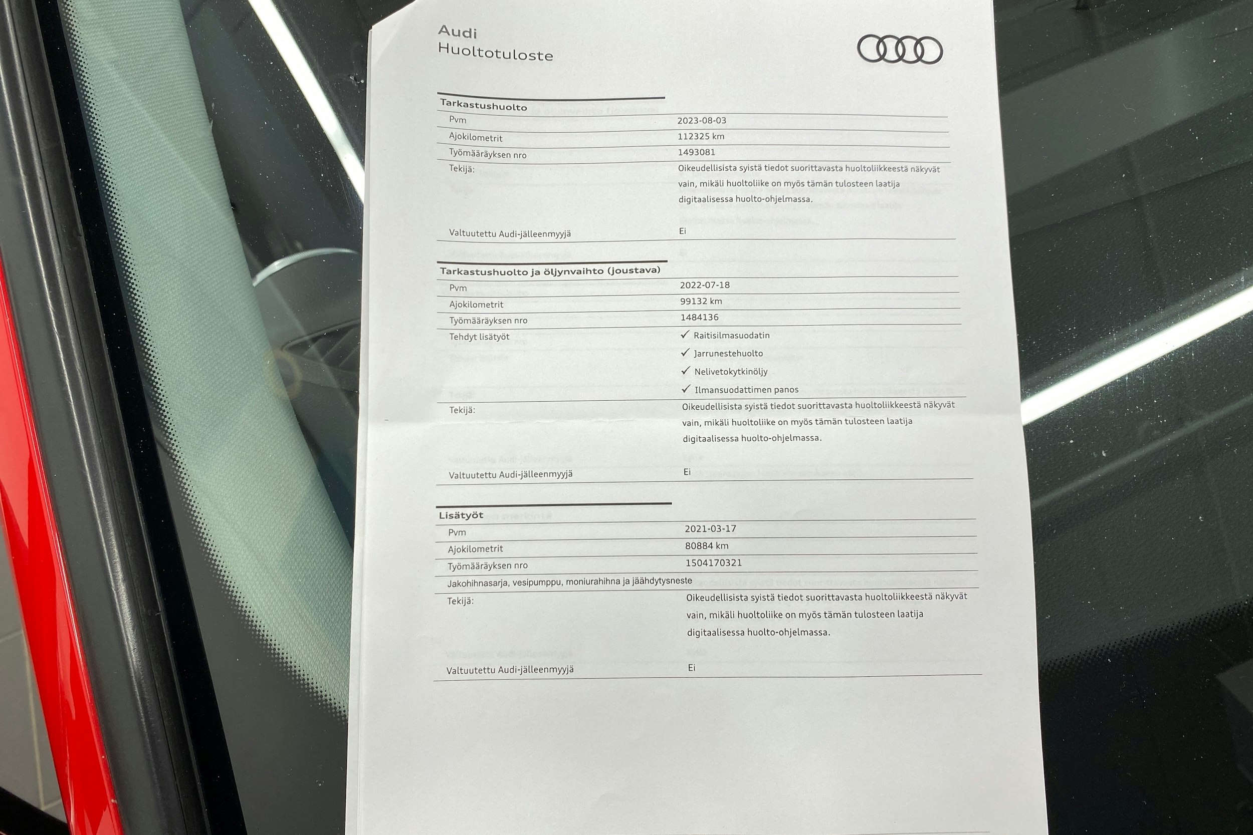 punainen Audi A3 2015 kuva 29.
