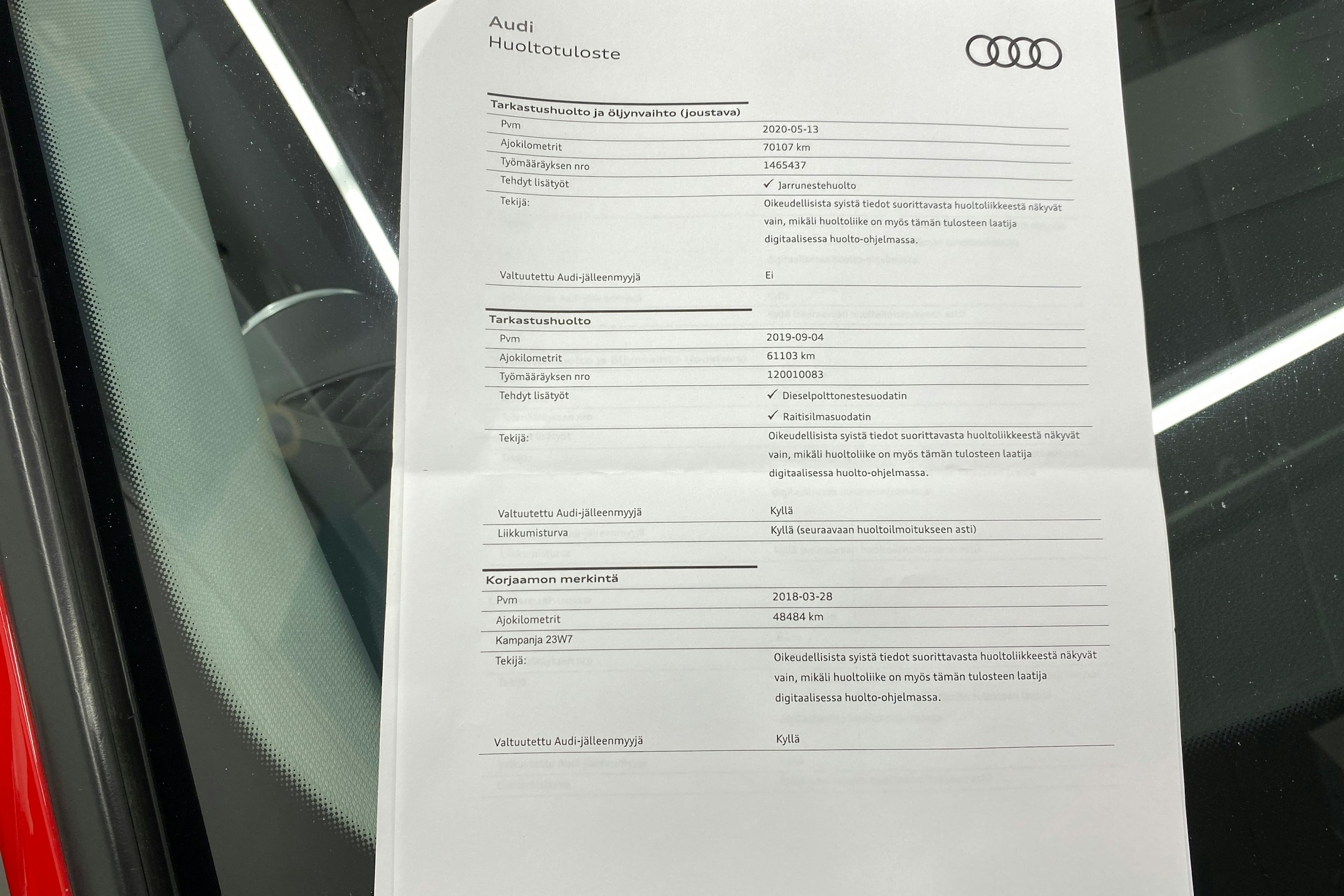 punainen Audi A3 2015 kuva 30.