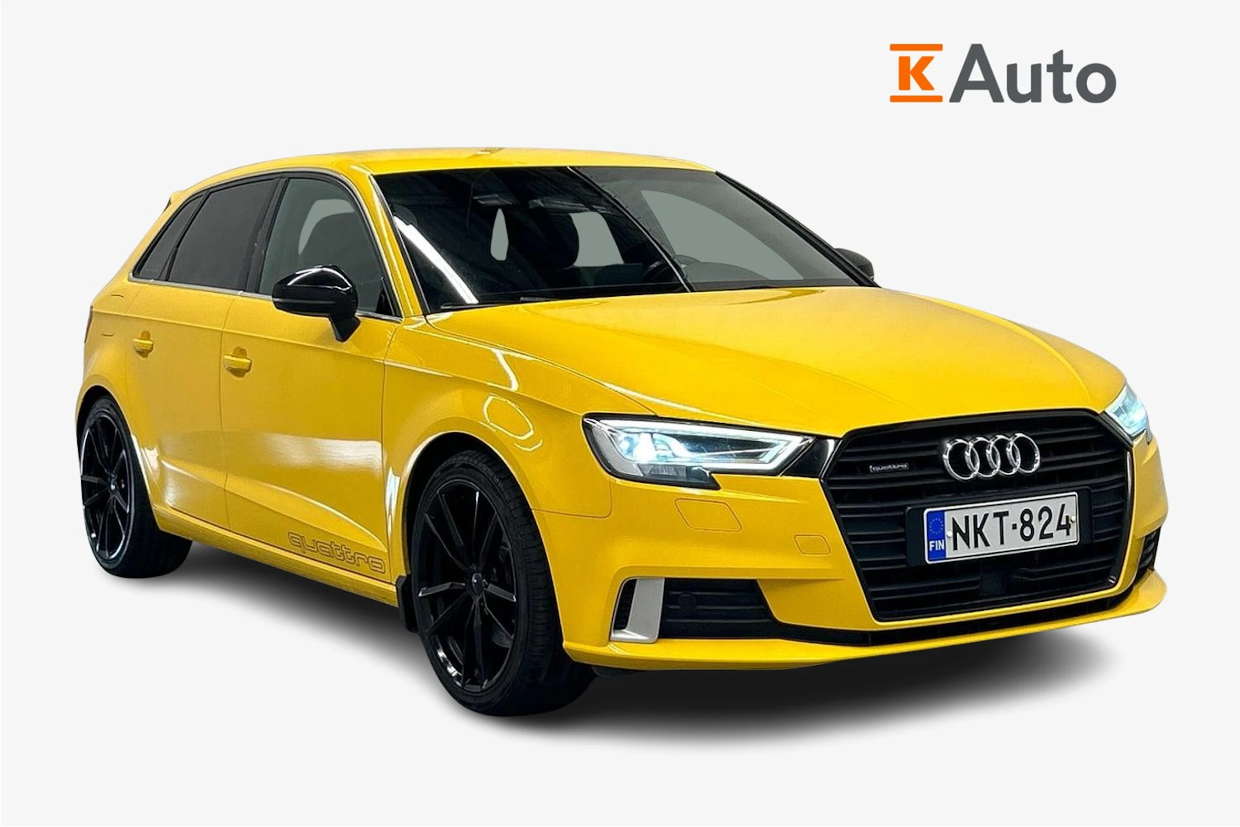 keltainen Audi A3 2017 kuva 1.