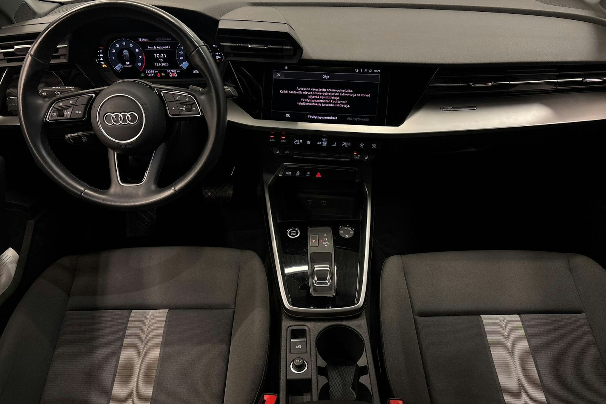 musta Audi A3 2021 kuva 7.