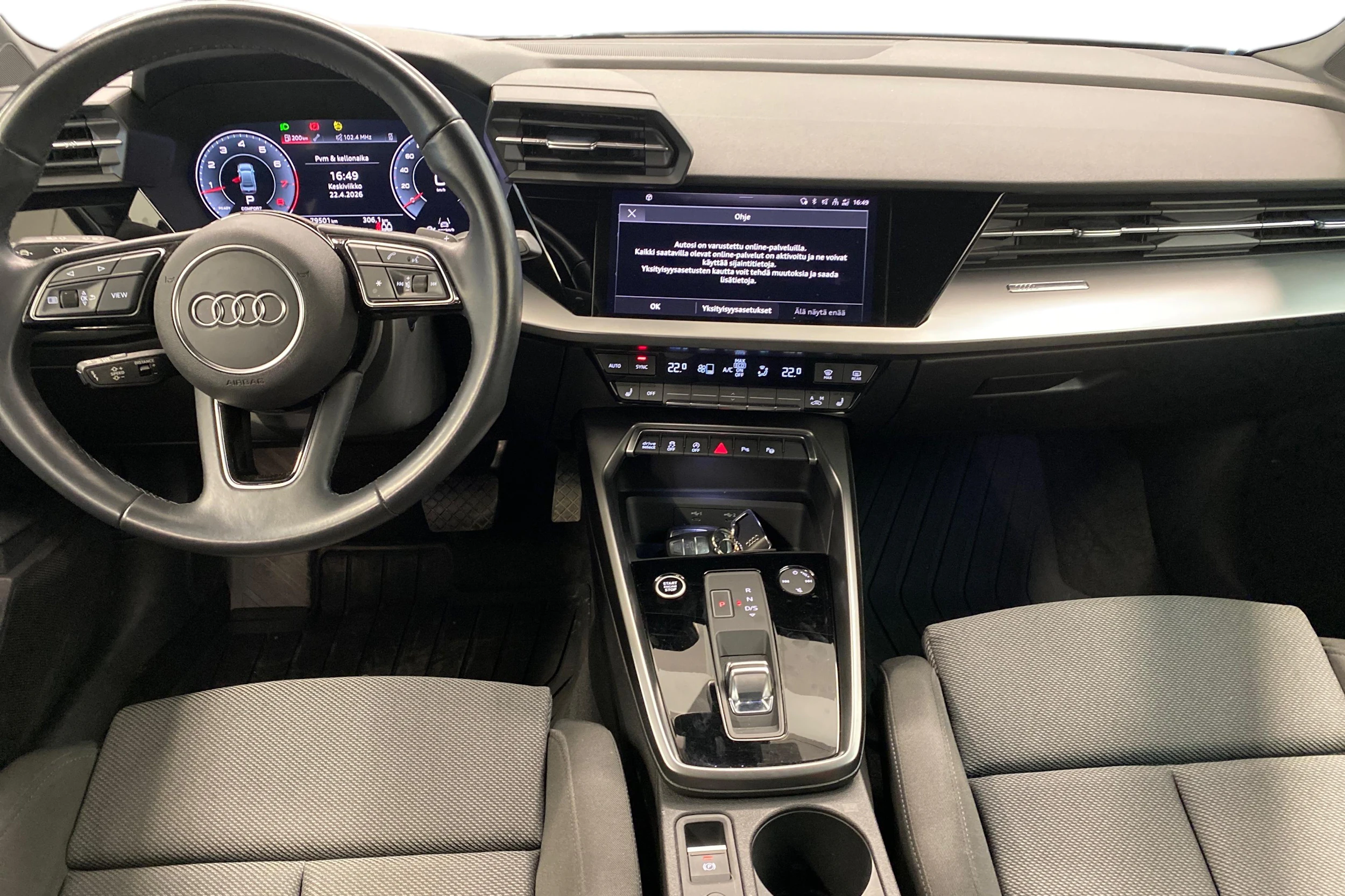 valkoinen Audi A3 2021 kuva 9.