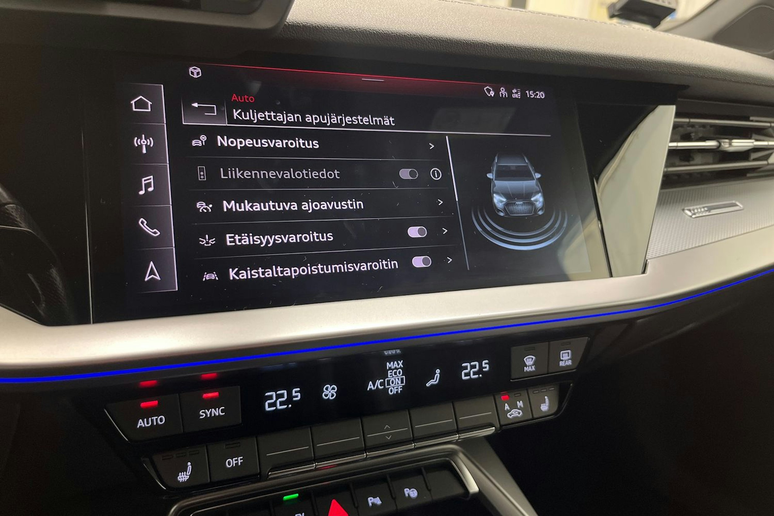 sininen Audi A3 2021 kuva 24.
