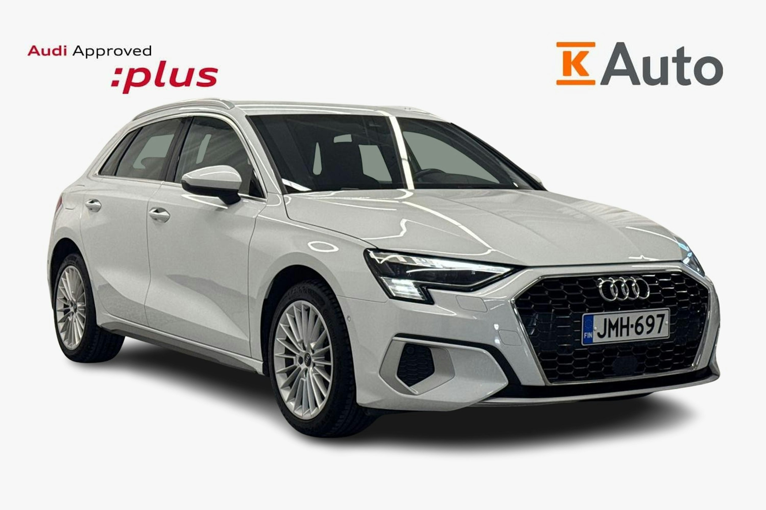 valkoinen Audi A3 2022 kuva 1.