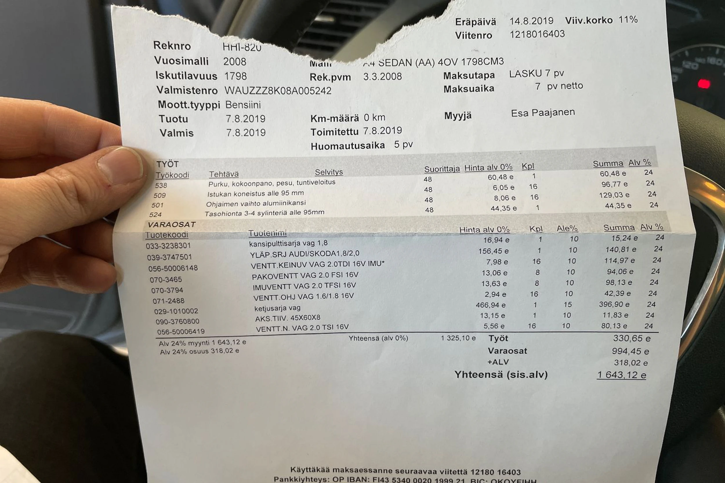 Sininen Audi A4 2008 kuva 23.