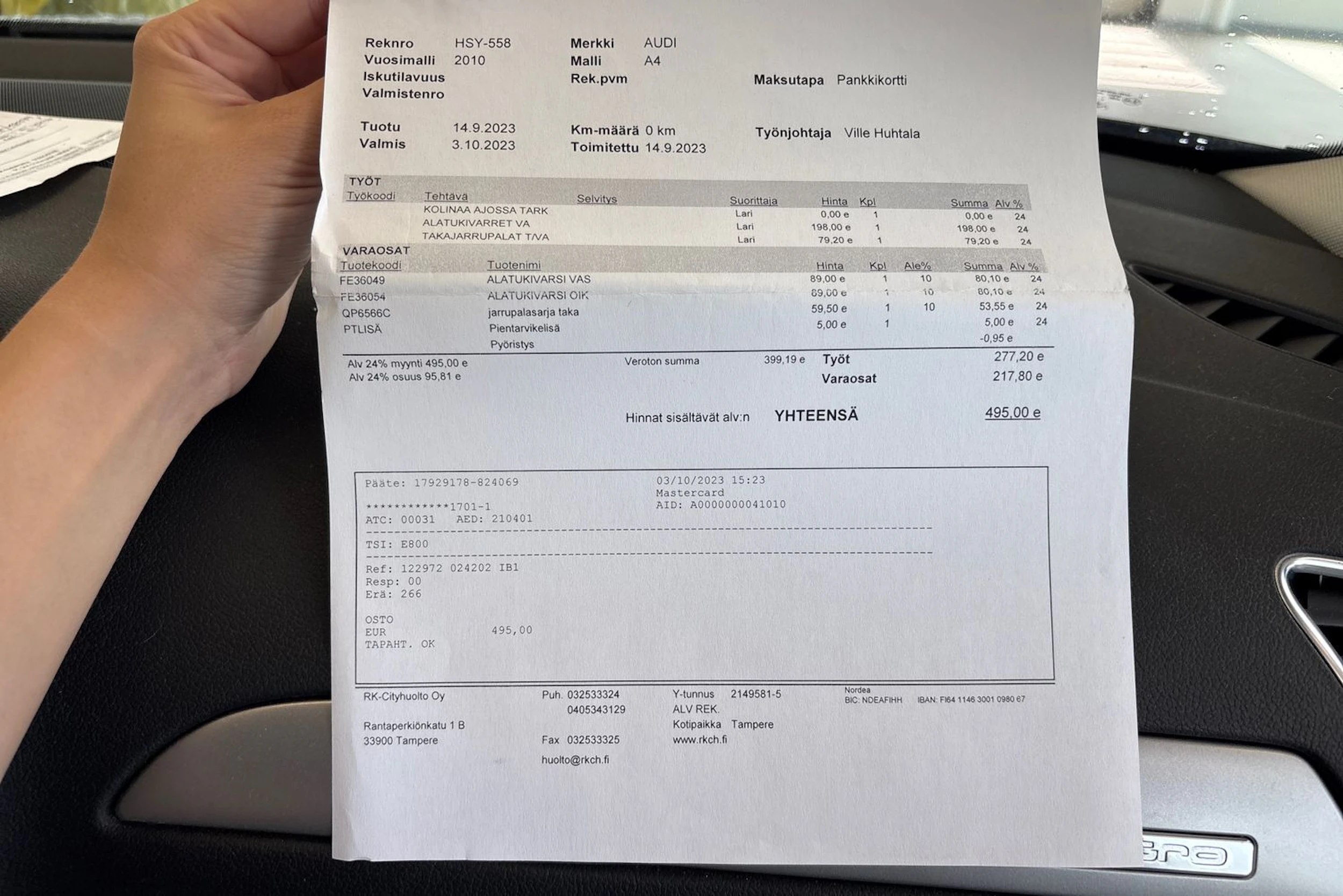 Hopea Audi A4 2010 kuva 40.