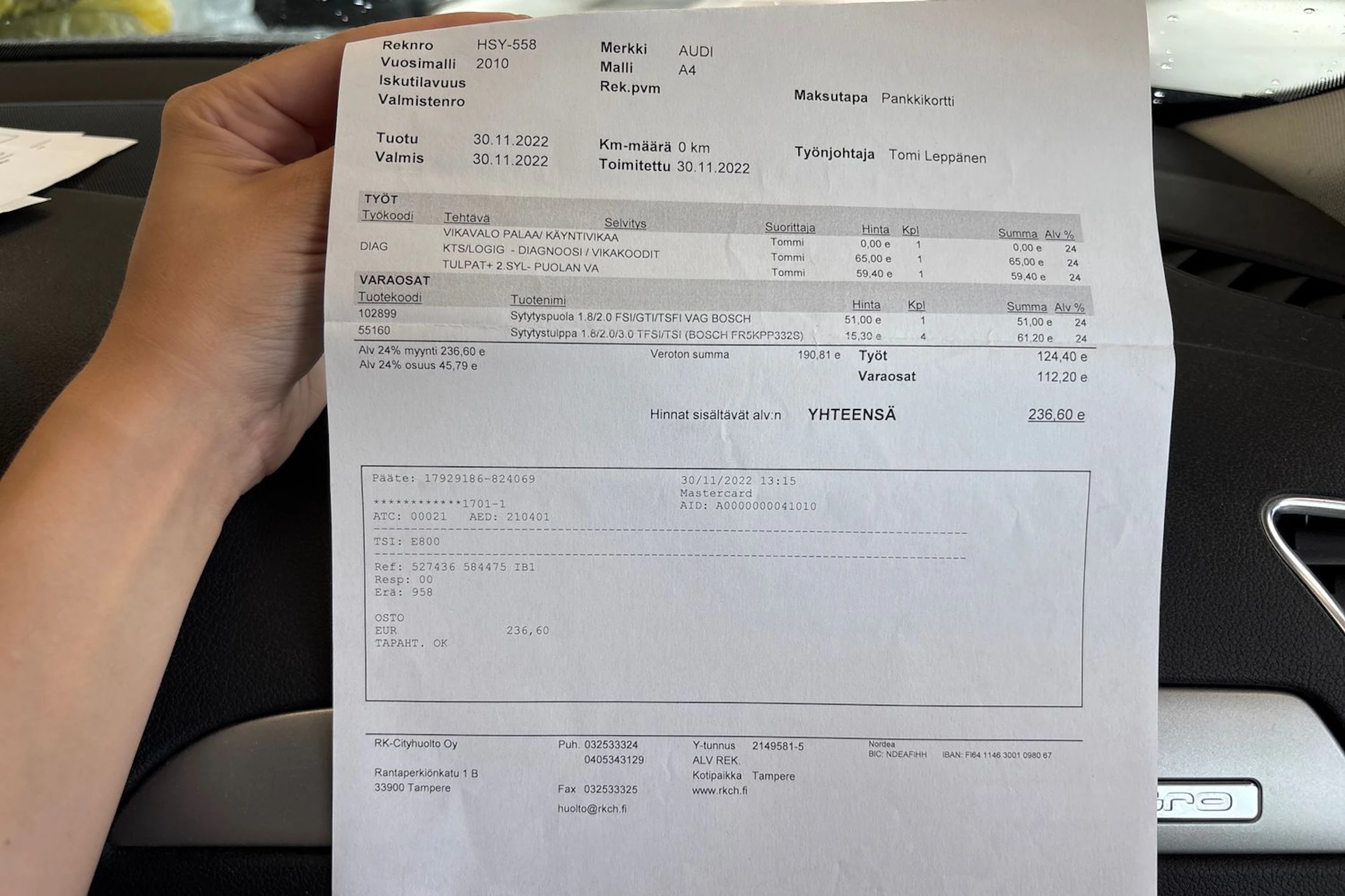 Hopea Audi A4 2010 kuva 41.