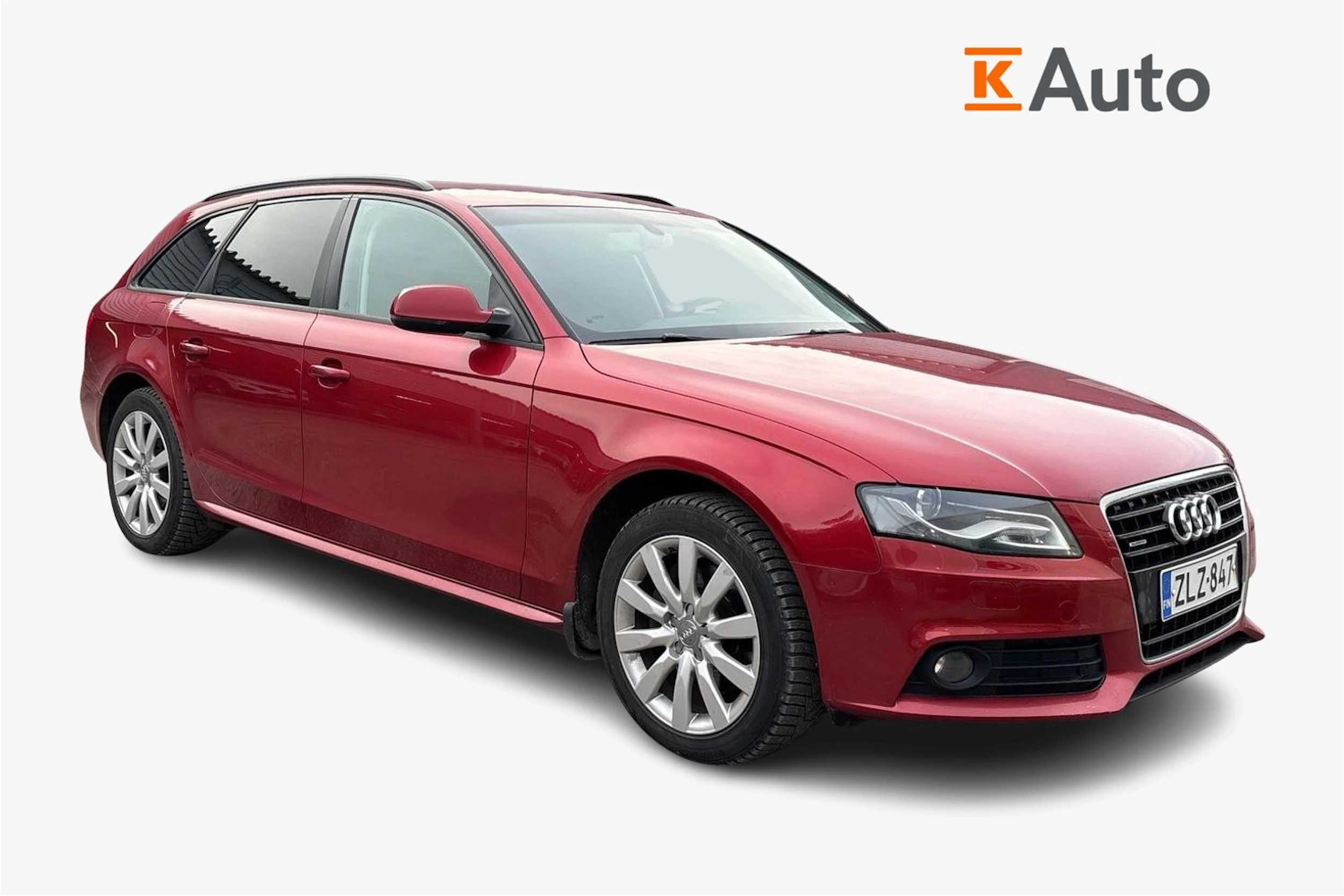 punainen Audi A4 2011 kuva 1.