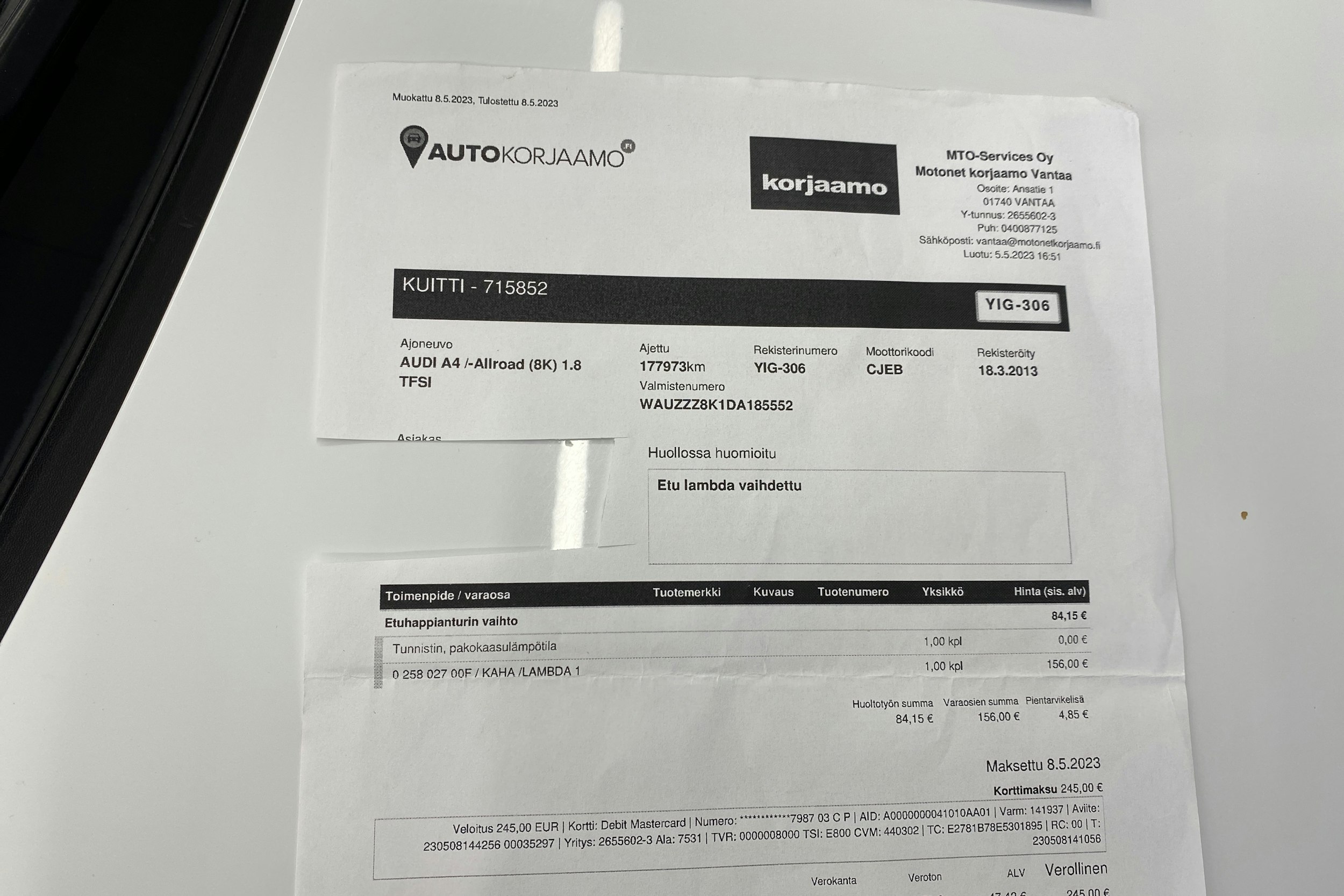 valkoinen Audi A4 2013 kuva 28.