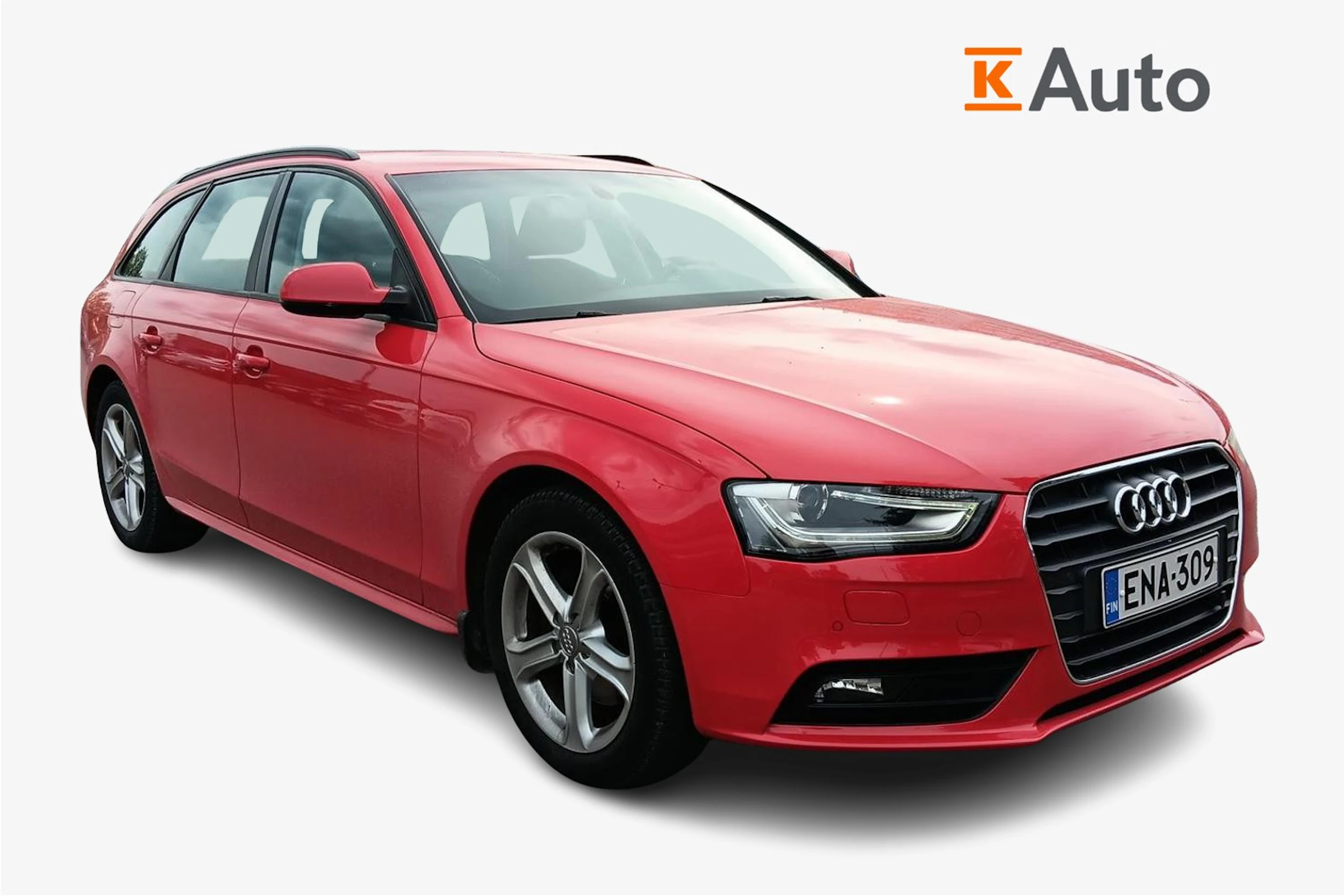 punainen Audi A4 2014 kuva 1.