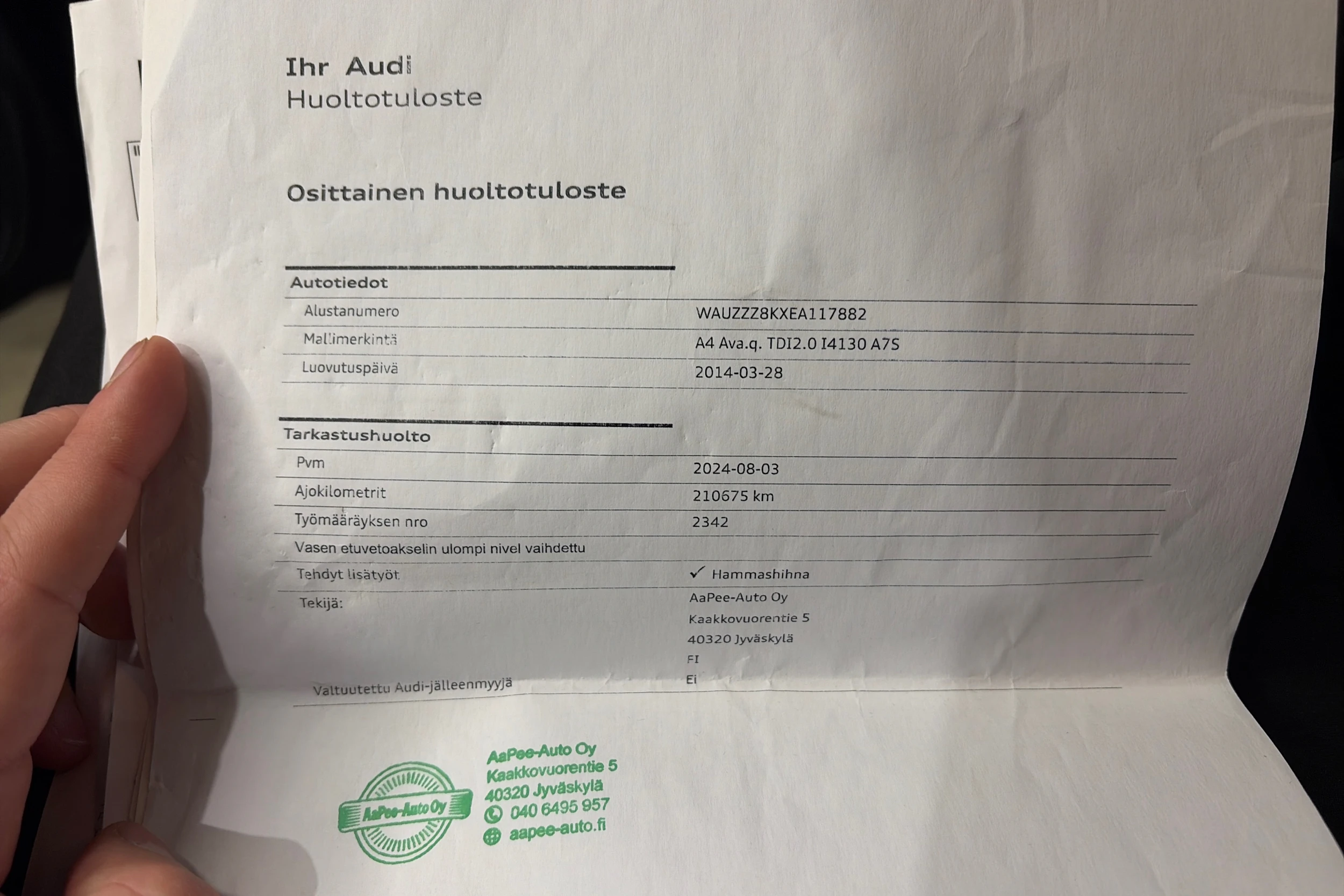 musta Audi A4 2014 kuva 37.