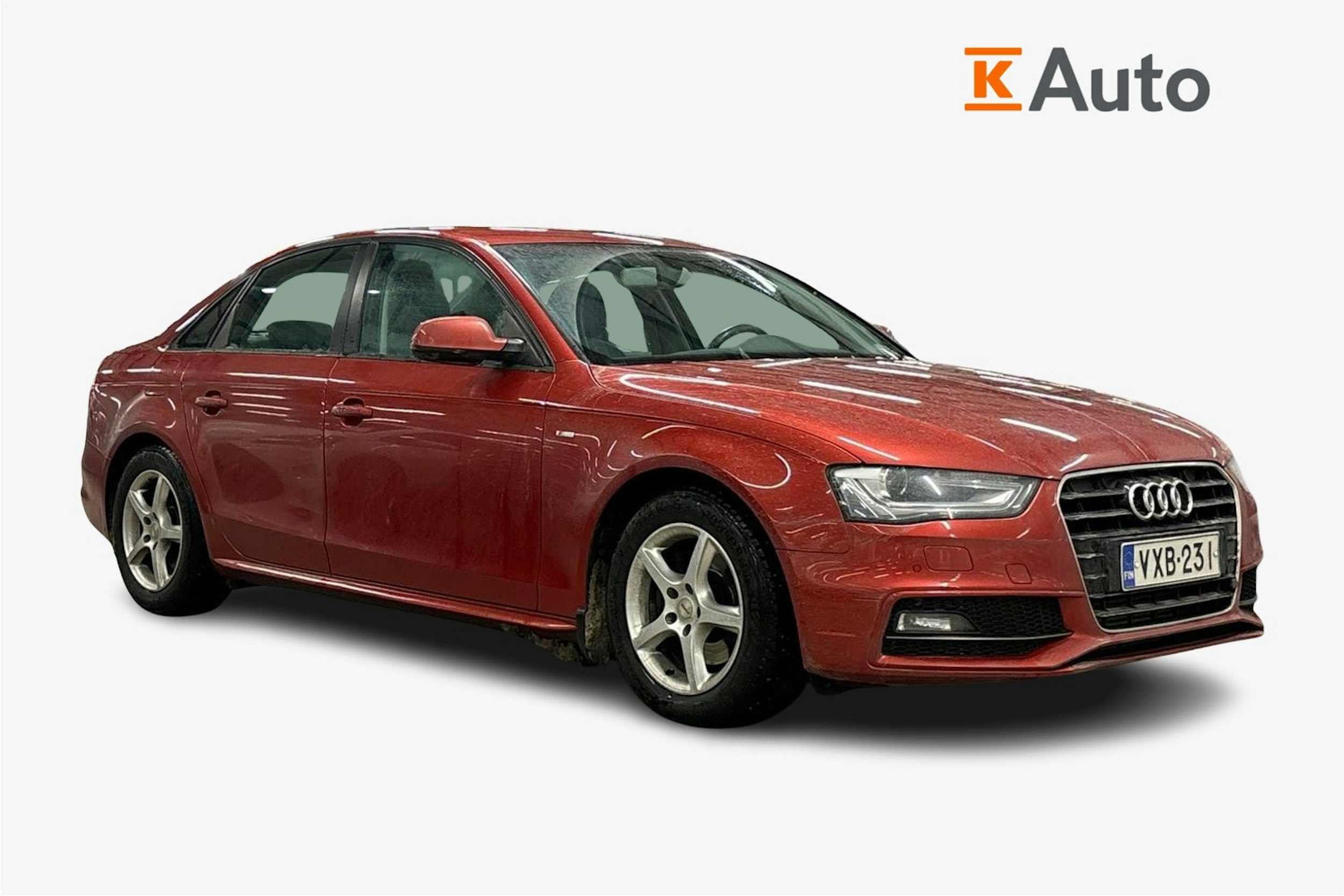 punainen Audi A4 2014 kuva 1.
