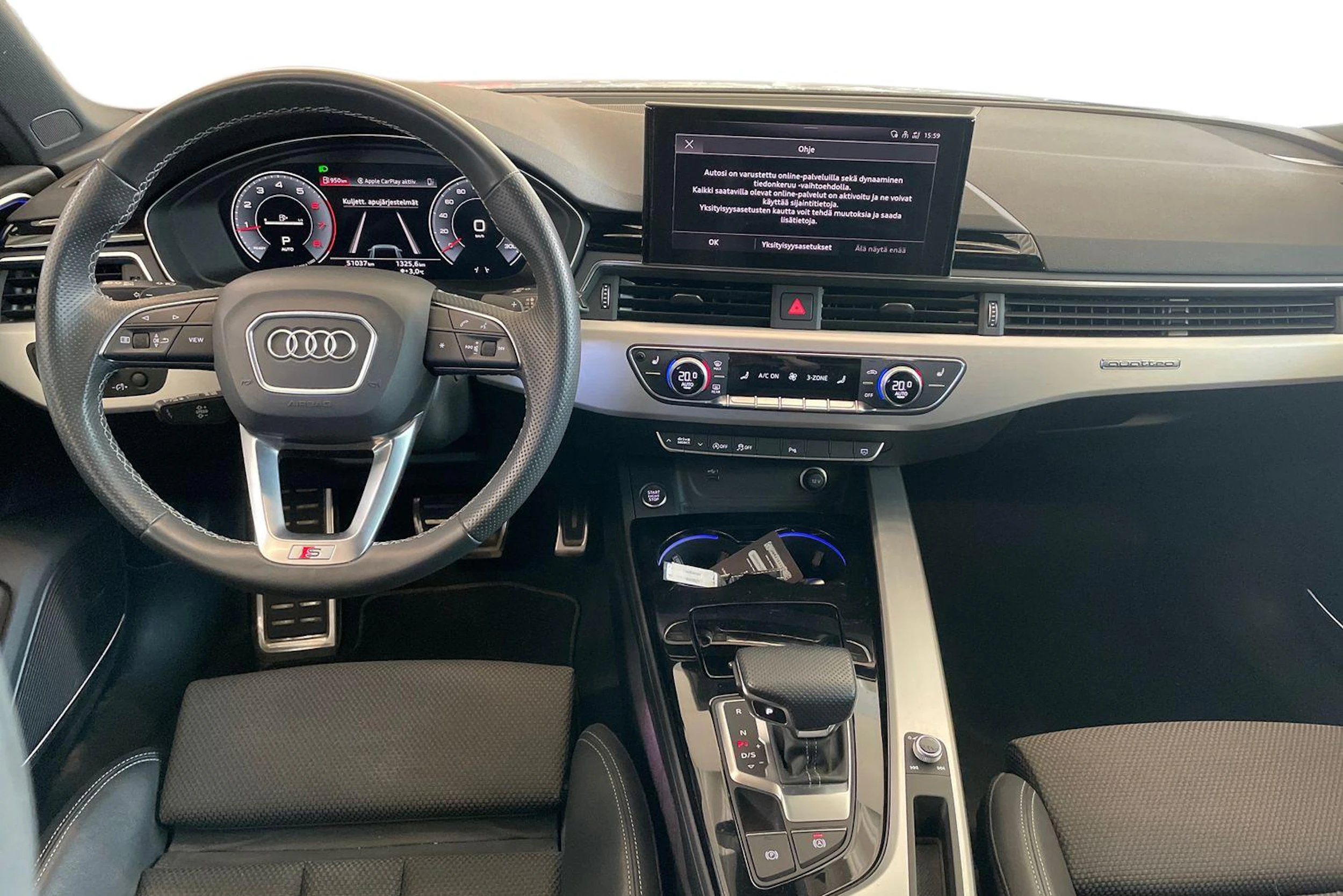 Valkoinen Audi A4 2023 kuva 9.