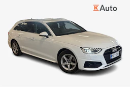 valkoinen Audi A4 2023 kuva 1.