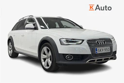 Valkoinen Audi A4 allroad quattro 2013 kuva 1.