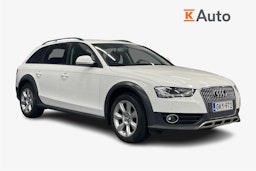 Valkoinen Audi A4 allroad quattro 2014 kuva 1.