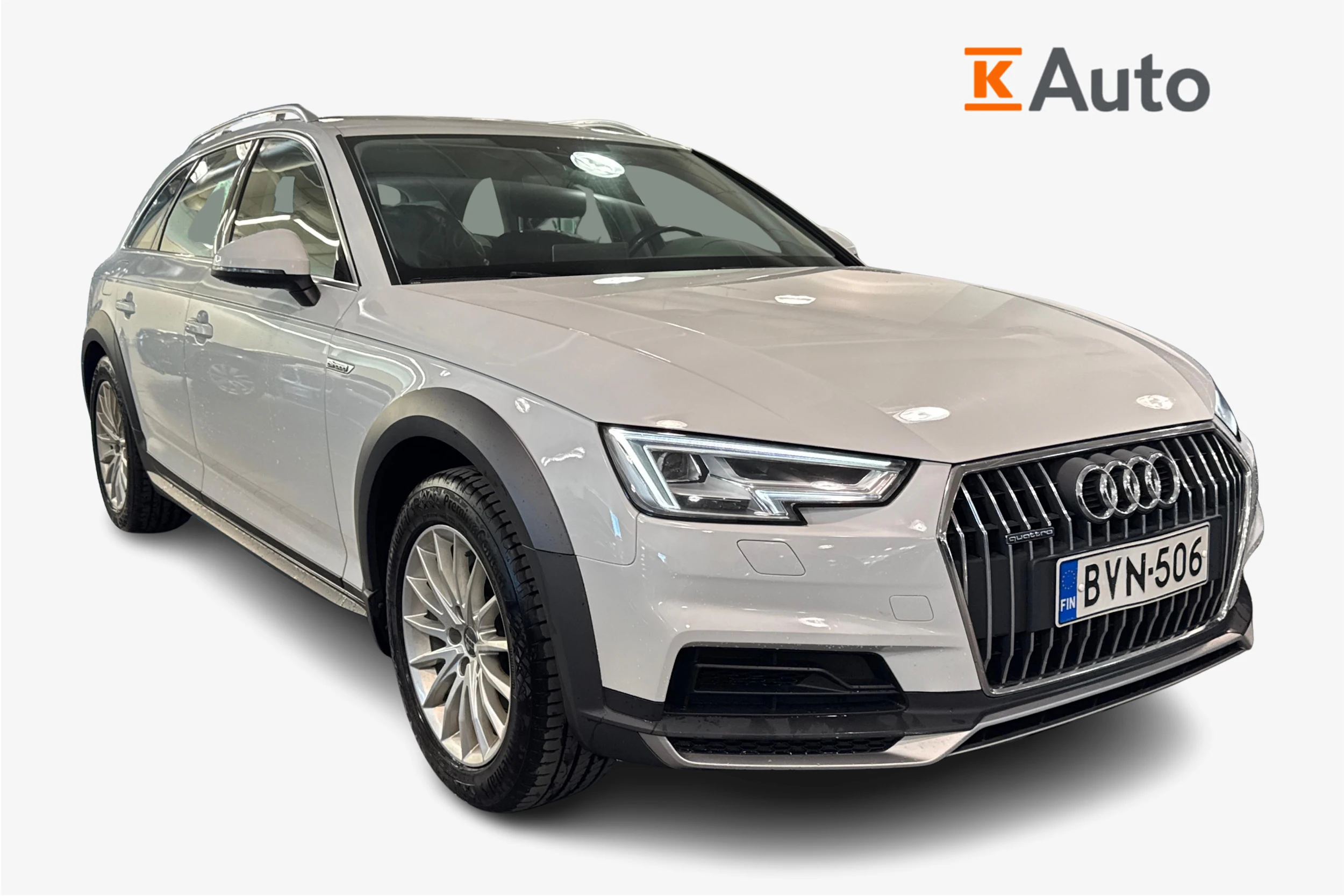 Valkoinen Audi A4 allroad quattro 2018 kuva 1.